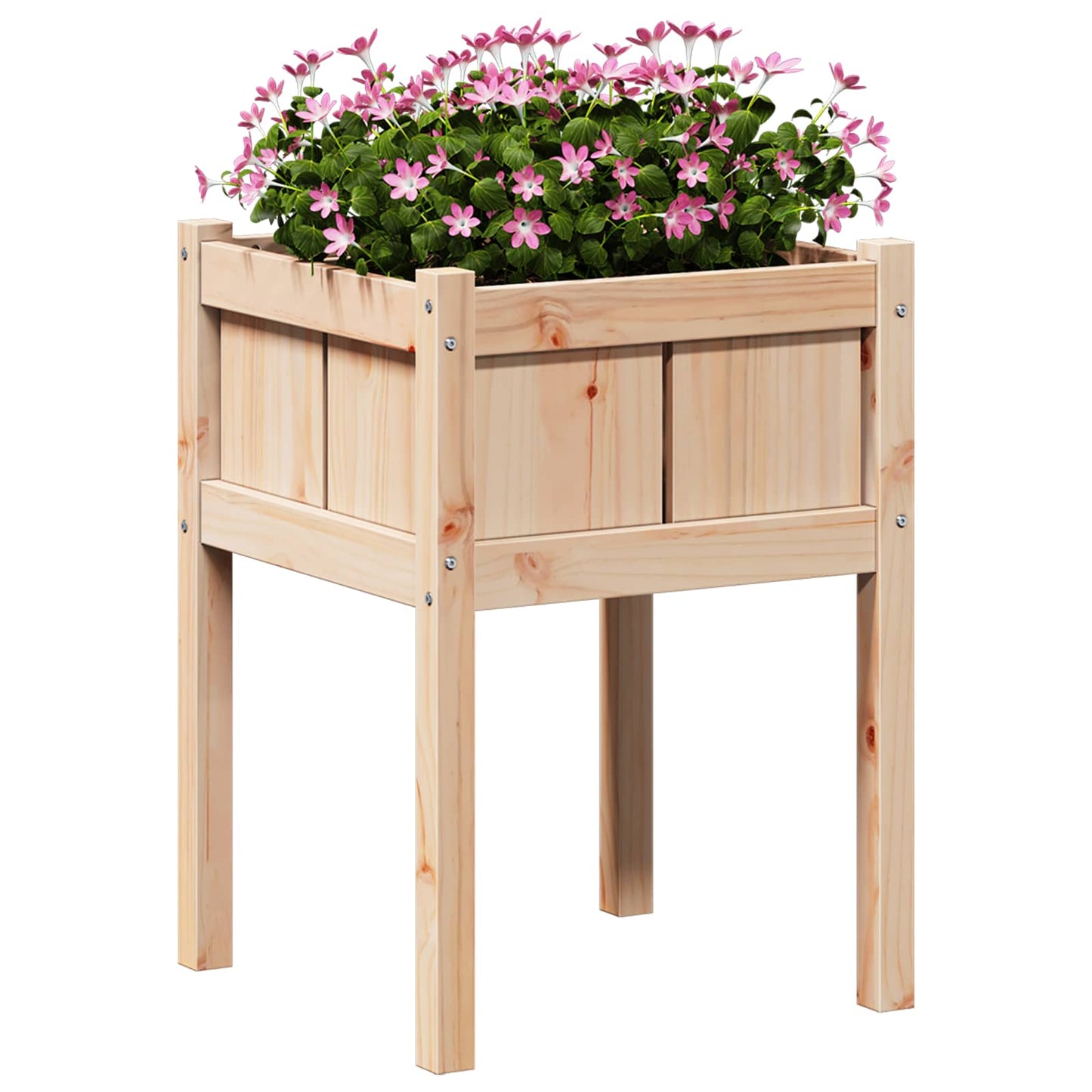 Hageblomsterpotte Natur 50 x 50 x 70 cm Massiv furu