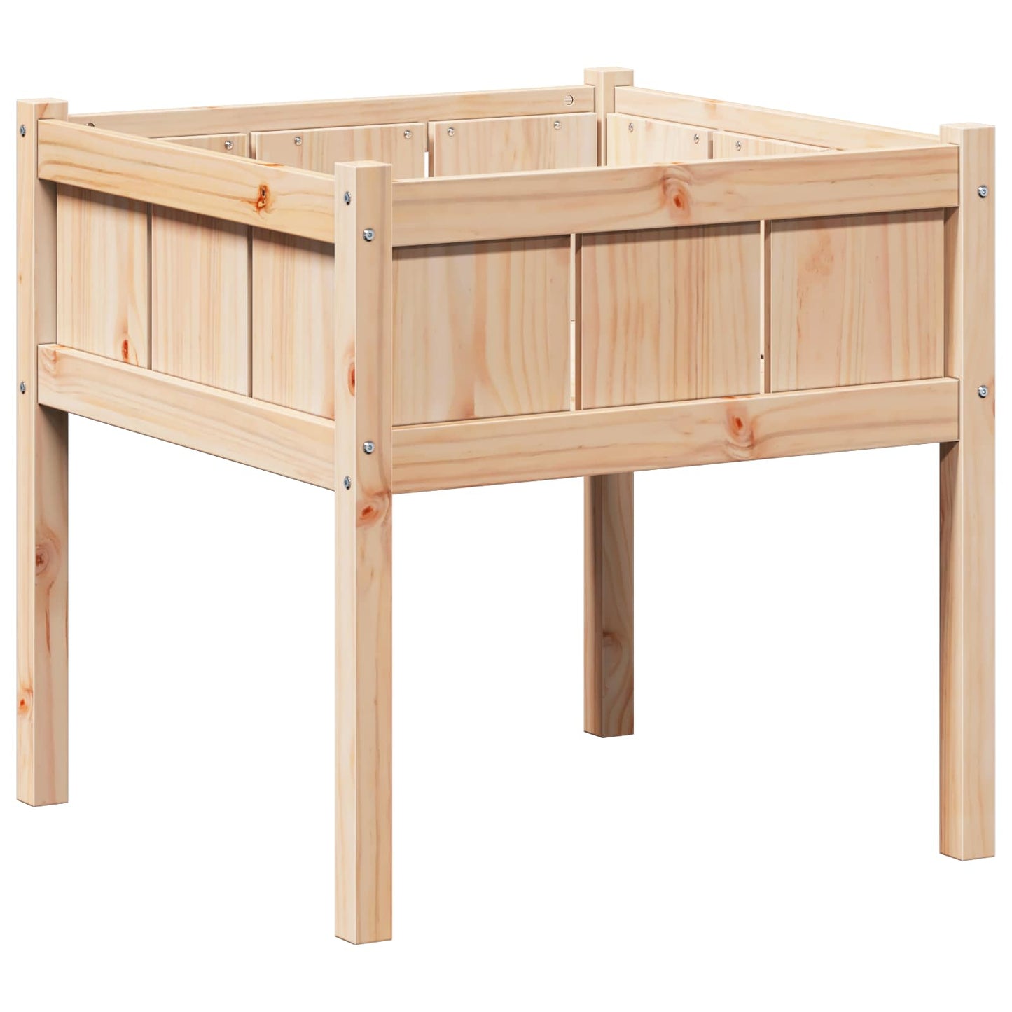 Hageblomsterpotte Natur 70 x 70 x 70 cm Massiv furu