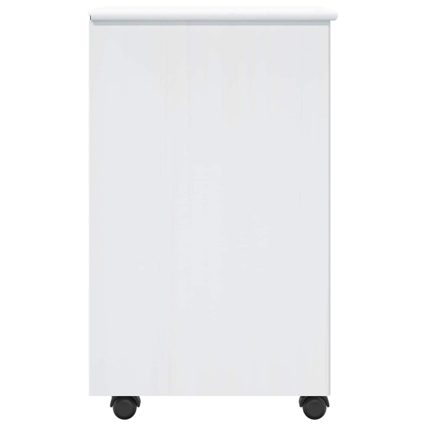 Rullende skap med hjul Hvit 34 x 39 x 65,5 cm Massiv furu