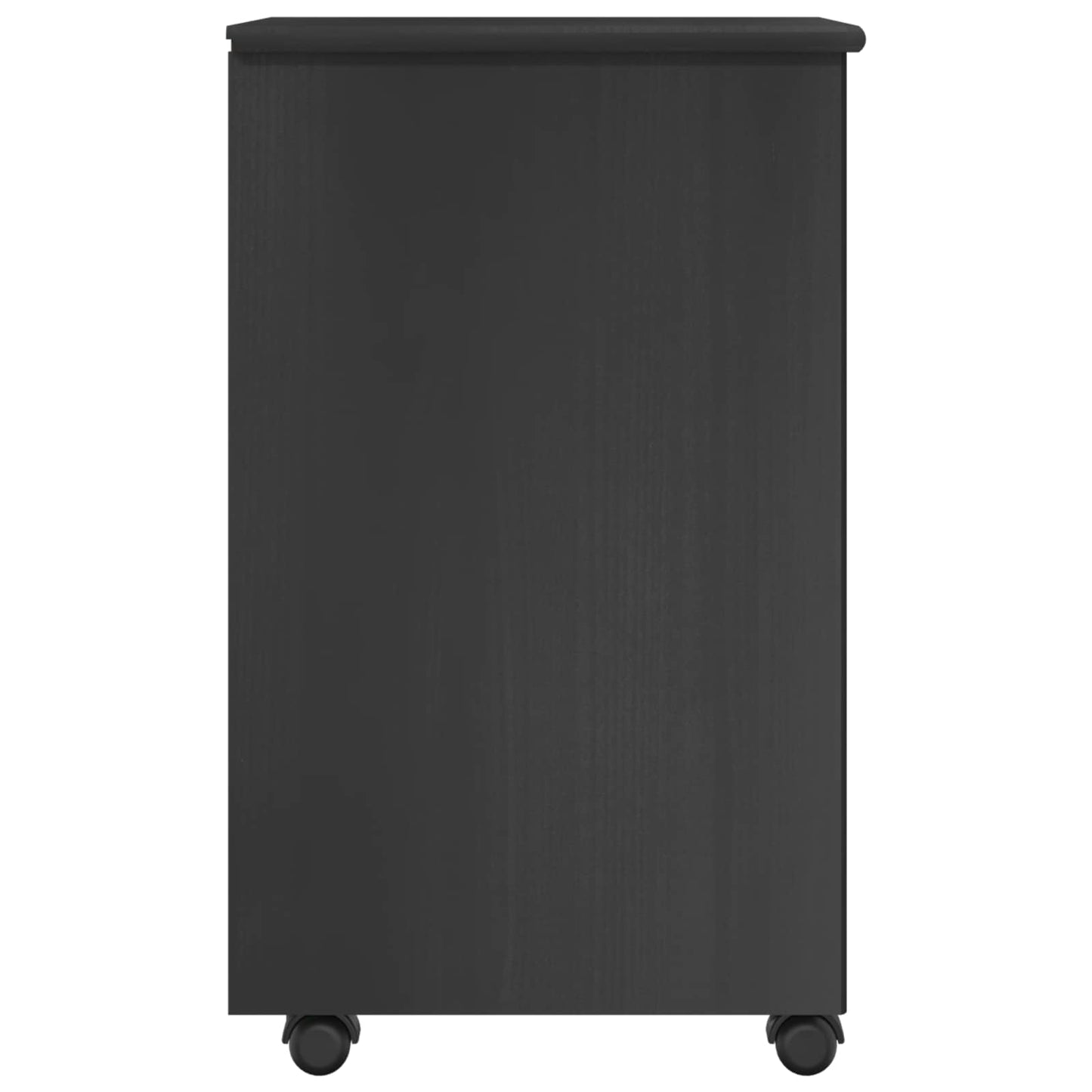 Rullende skap med hjul Grå 34 x 39 x 65,5 cm Massiv furu
