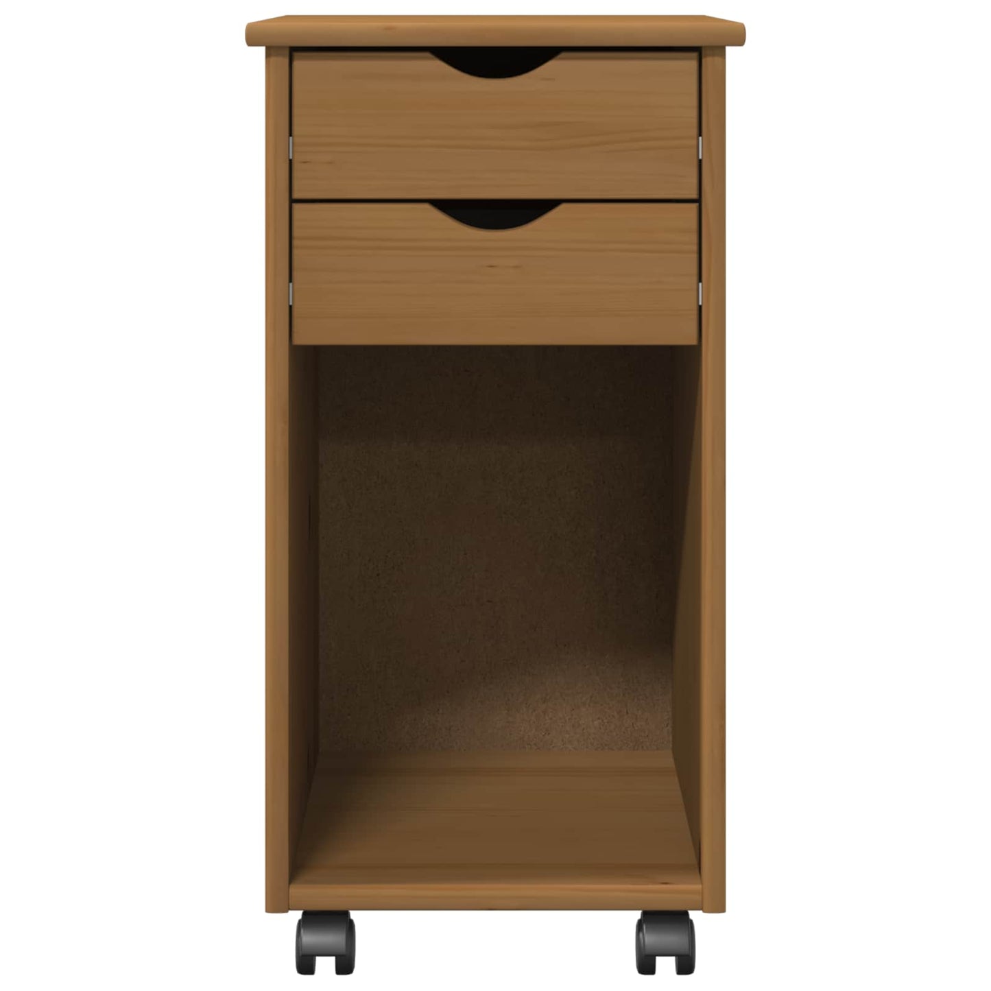 Rullende skap HonningBrun 34 x 39 x 65,5 cm Massiv furu