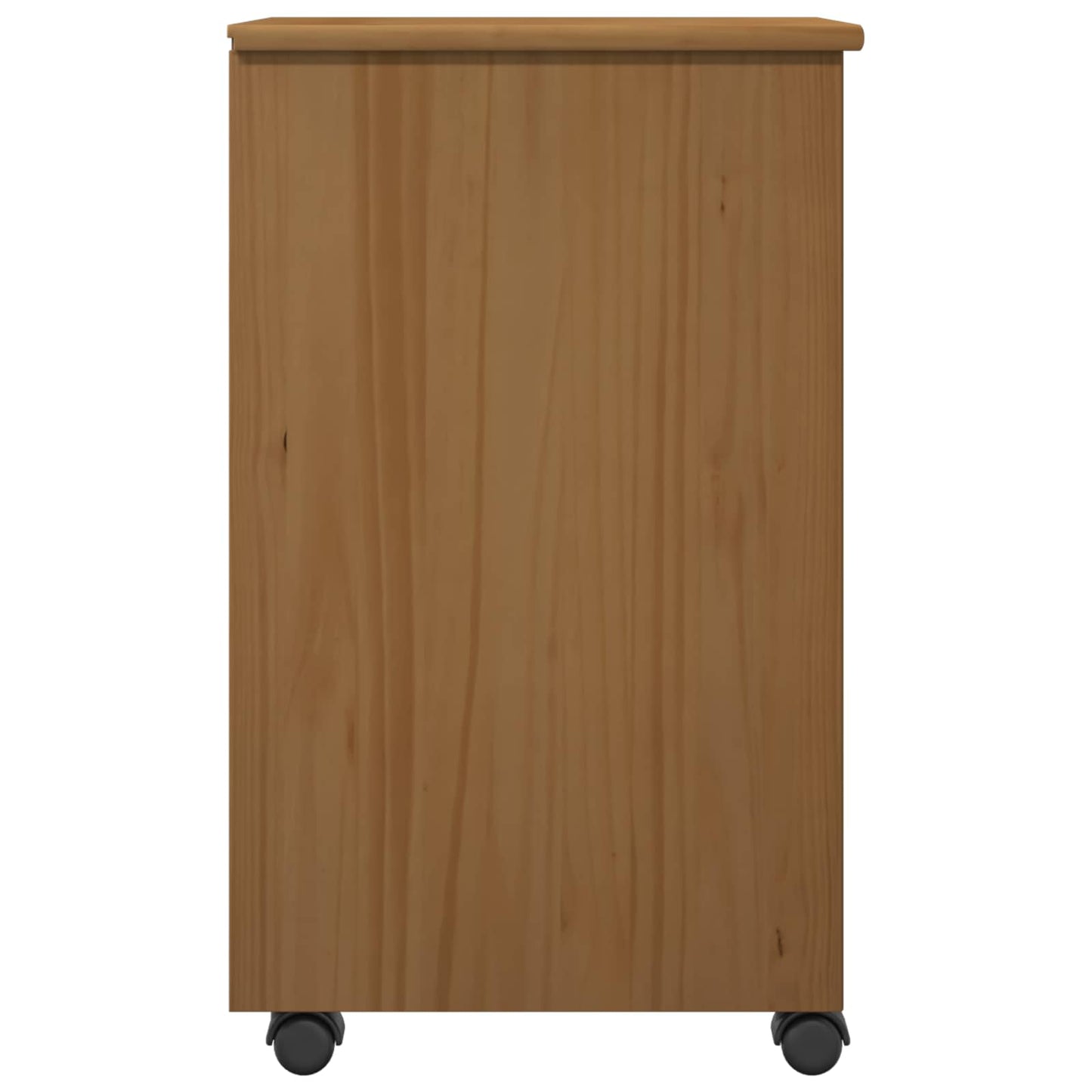 Rullende skap HonningBrun 34 x 39 x 65,5 cm Massiv furu