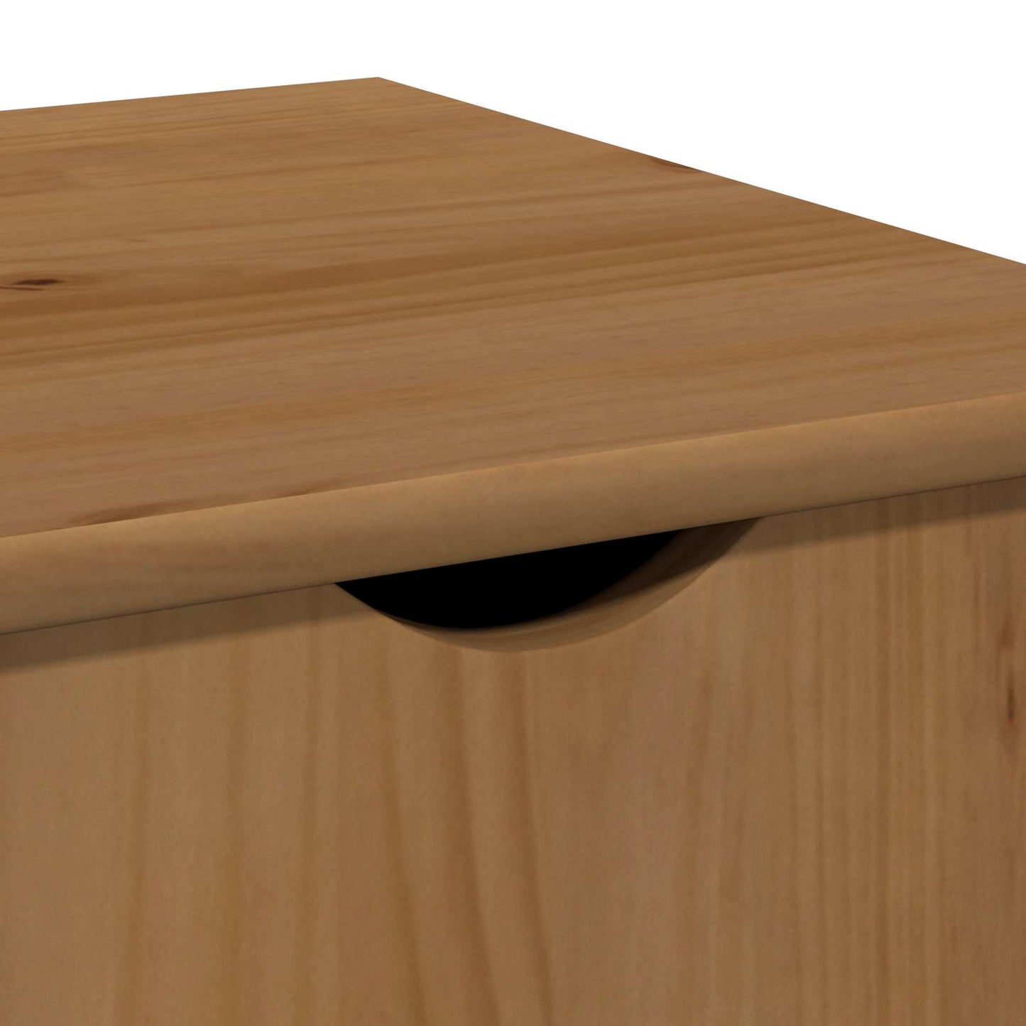 Rullende skap Honning brun 34 x 39 x 65,5 cm Massiv furu