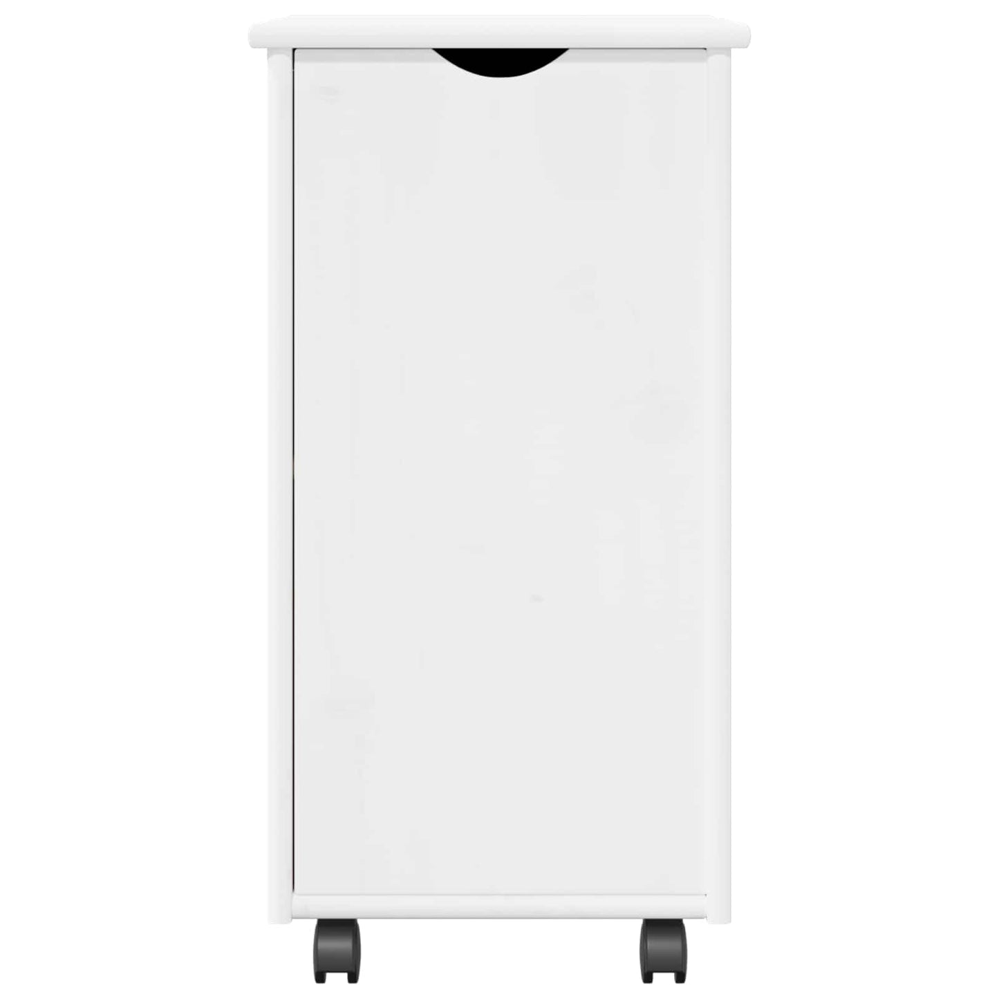 Rullende skap med hjul Hvit 34 x 39 x 65,5 cm Massiv furu