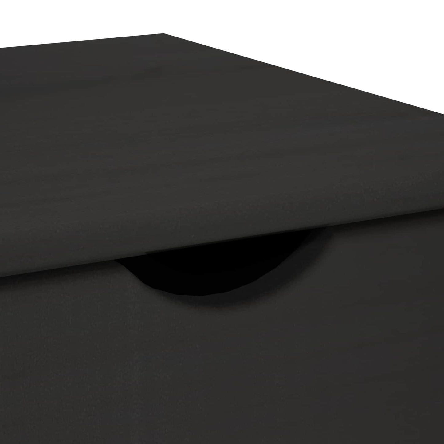 Rullende skap med hjul Svart 34 x 39 x 65,5 cm Massiv furu