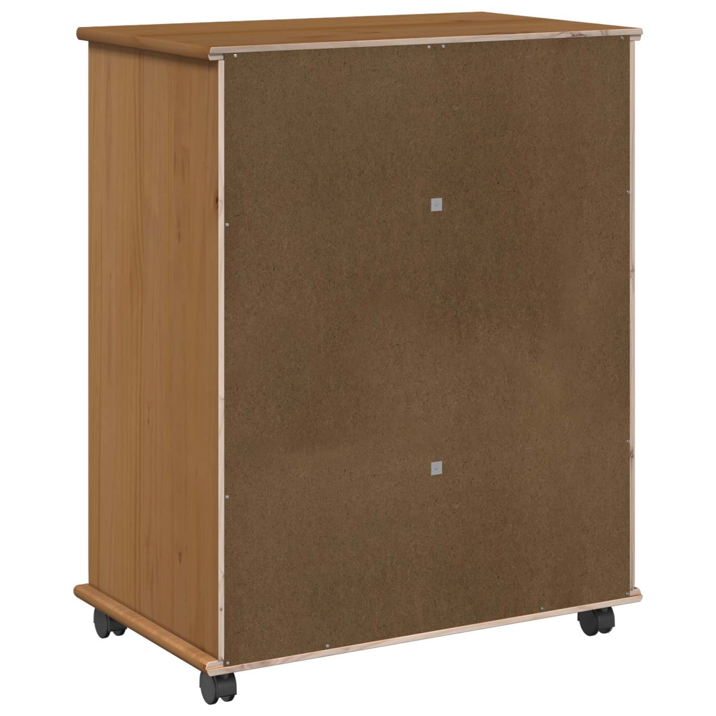 Rullende skap Honning brun 63,5 x 39 x 79 cm Massiv furu vidaXL