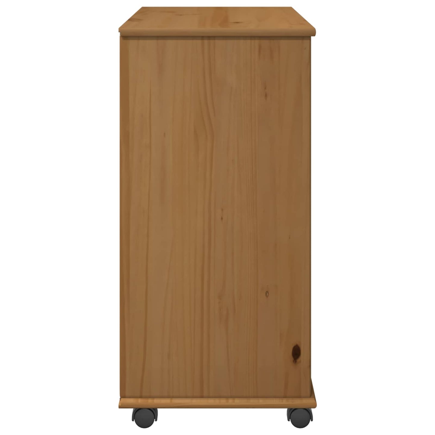 Rullende skap Honning brun 63,5 x 39 x 79 cm Massiv furu vidaXL