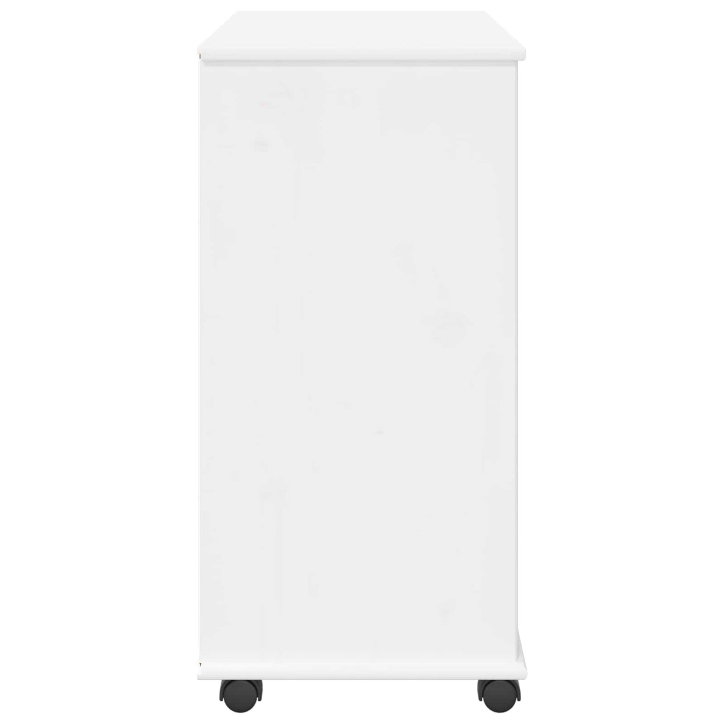 Rullende skap med hjul Hvit 63,5 x 39 x 79 cm Massiv furu vidaXL