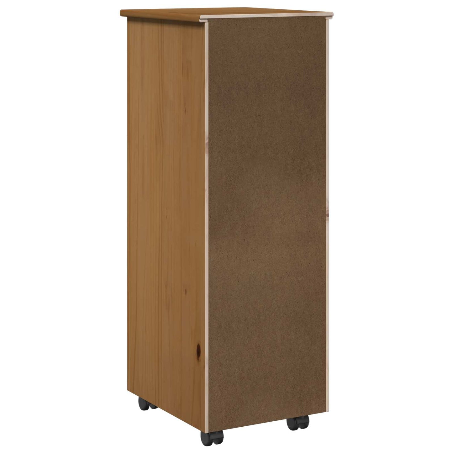 Rullende skap Honning brun 34 x 39 x 93,5 cm Massiv furu