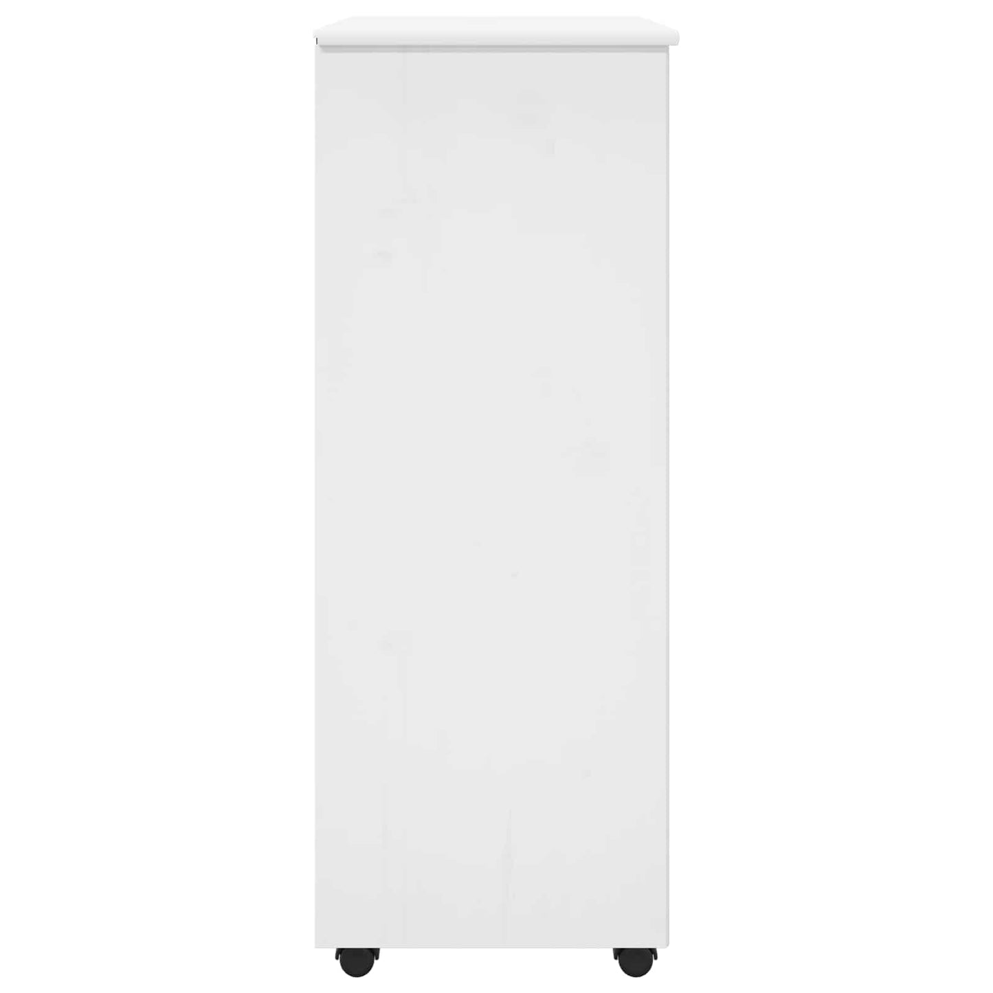Rullende skap med hjul Hvit 53 x 39 x 103 cm Massiv furu