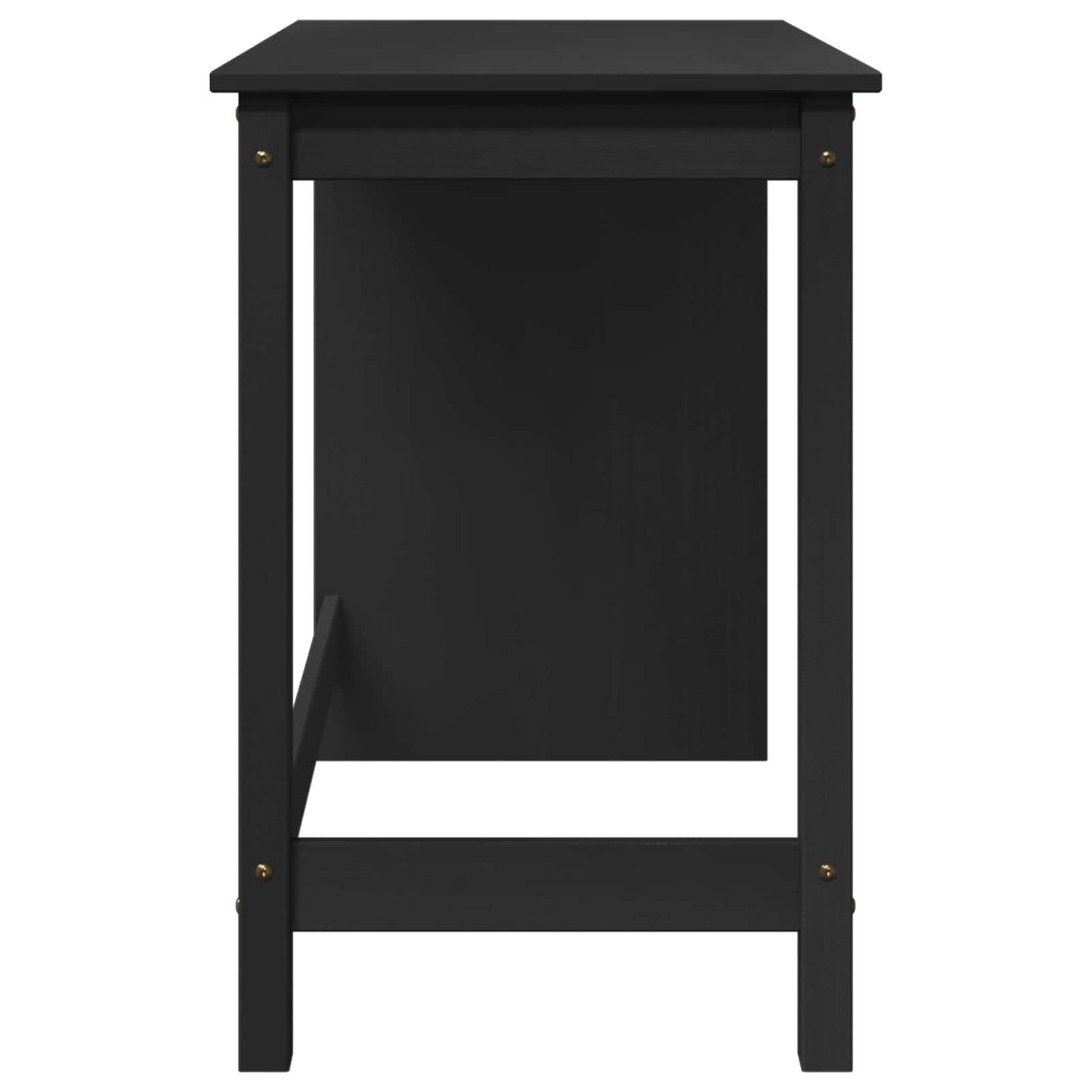 Skrivebord Svart 112 x 50 x 75 cm Massiv furu
