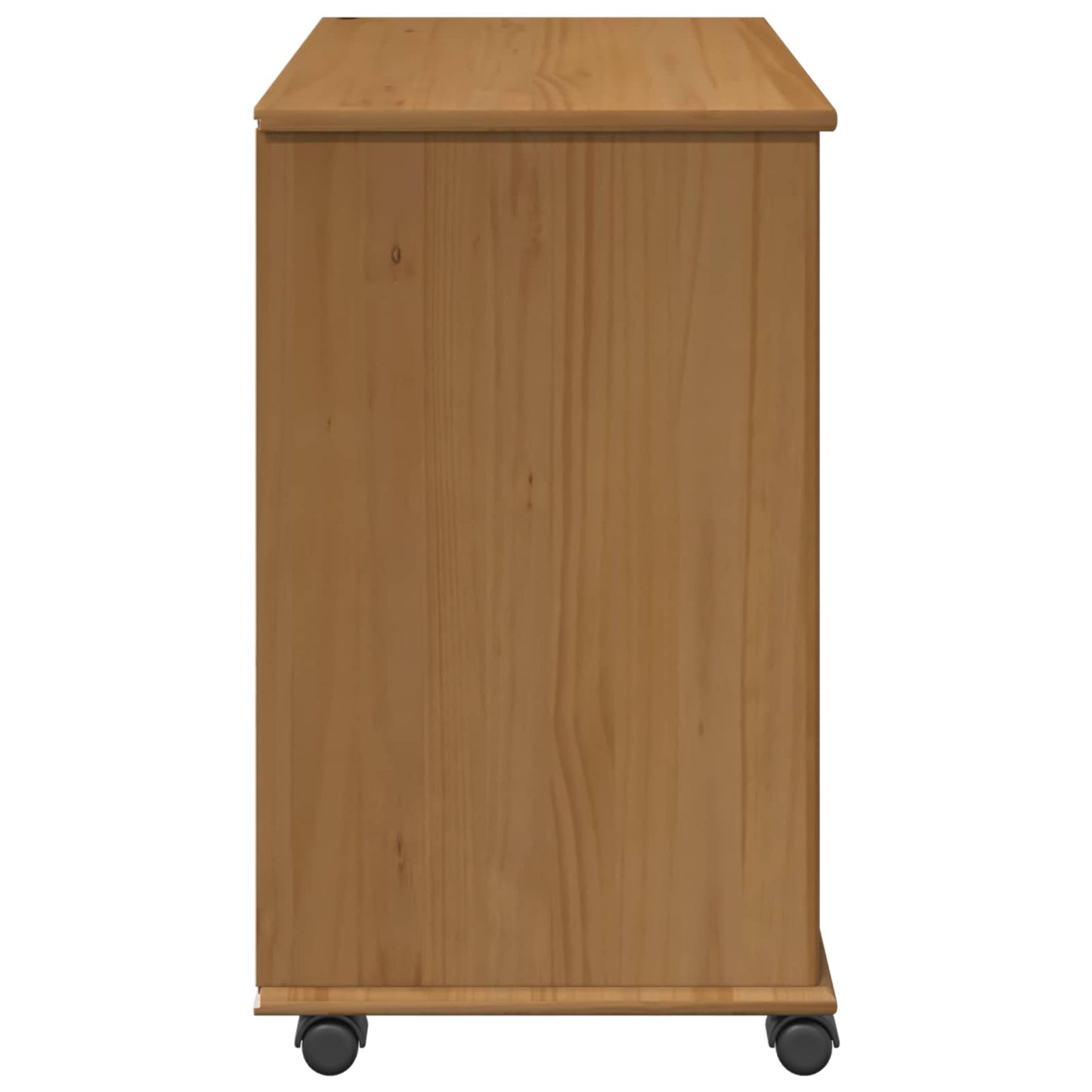 Rullende skap Honning brun 63,5 x 39 x 65,5 cm Massiv furu