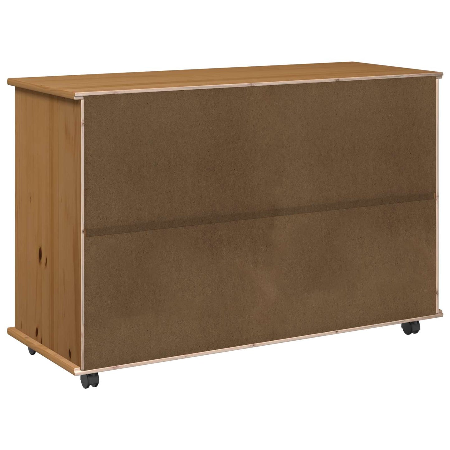 Rullende skap Honning brun 100 x 39 x 65,5 cm Massiv furu