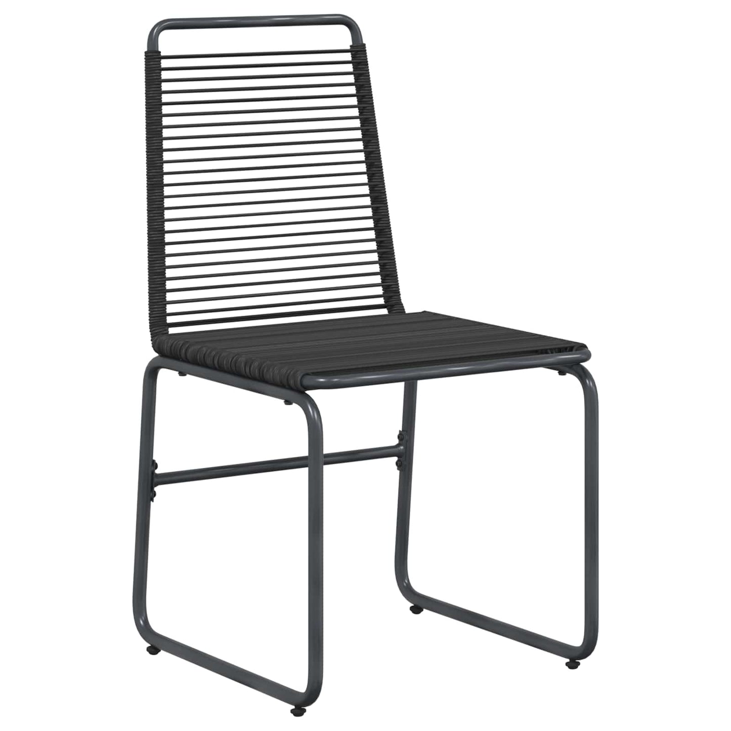 Hagestoler 2 pcs Svart 48 x 55 x 89,5 cm Rotting