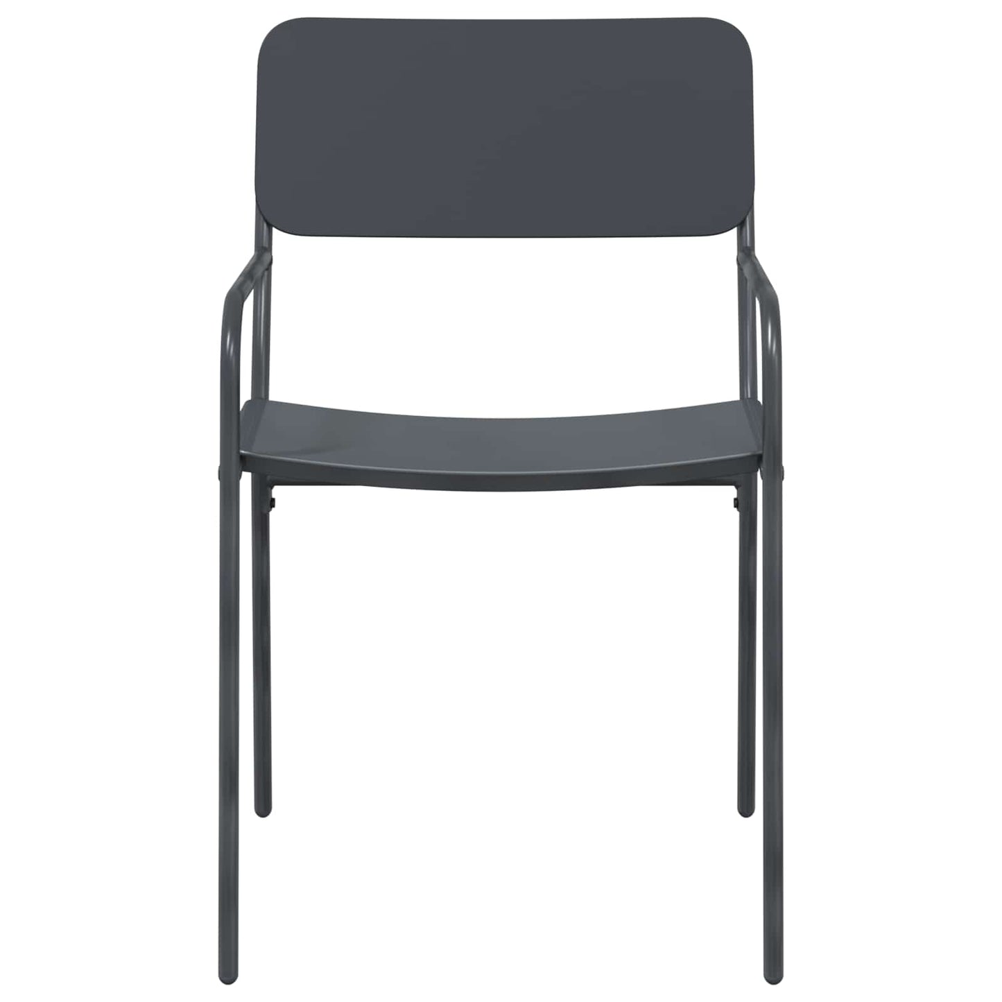 Hagestoler 2 pcs Antrasitt 51 x 55 x 81 cm Stål