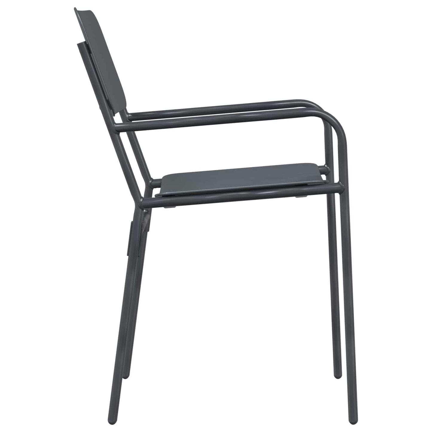 Hagestoler 2 pcs Antrasitt 51 x 55 x 81 cm Stål