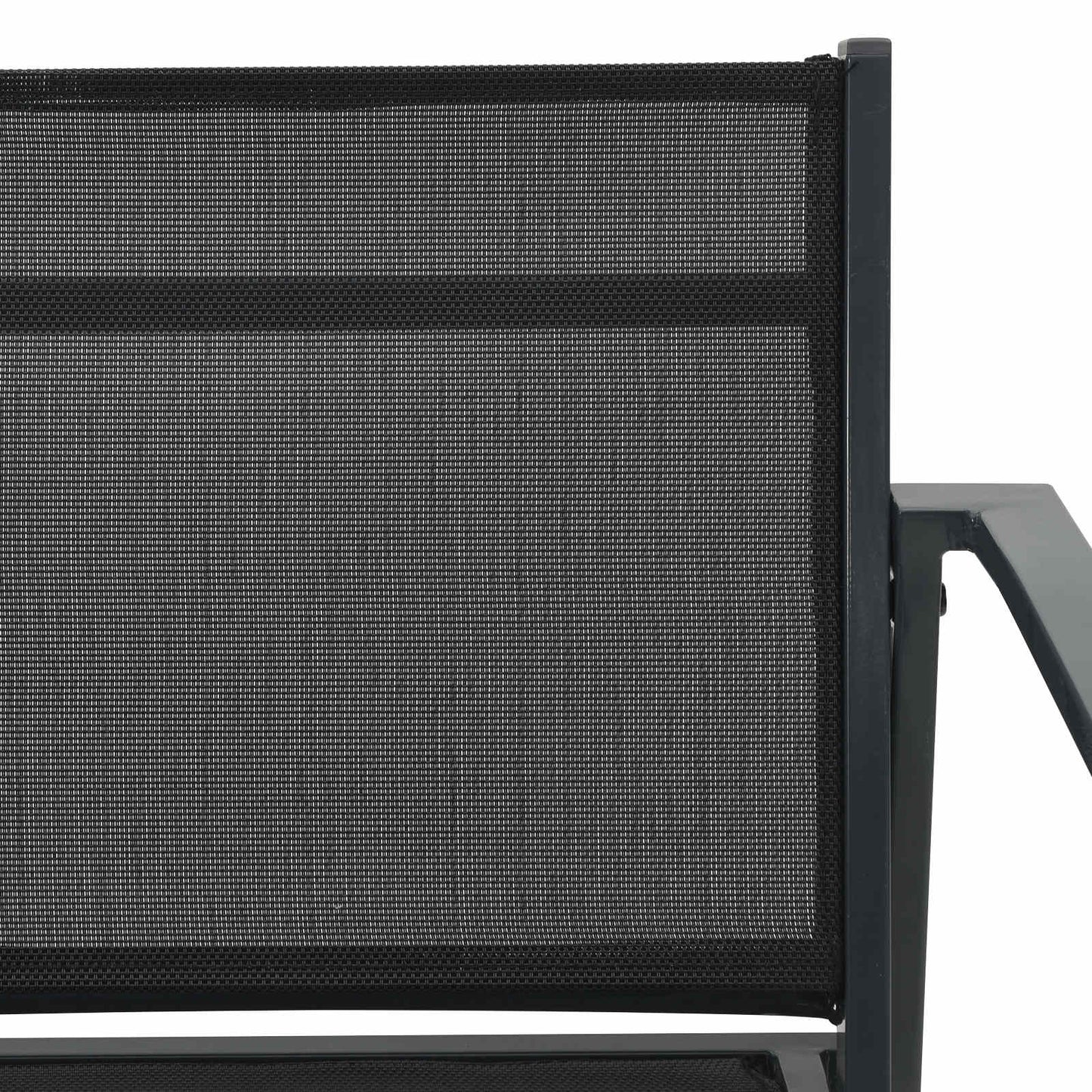 Hagestoler 2 pcs Svart og Anthracite 53,5 x 59 x 77 cm