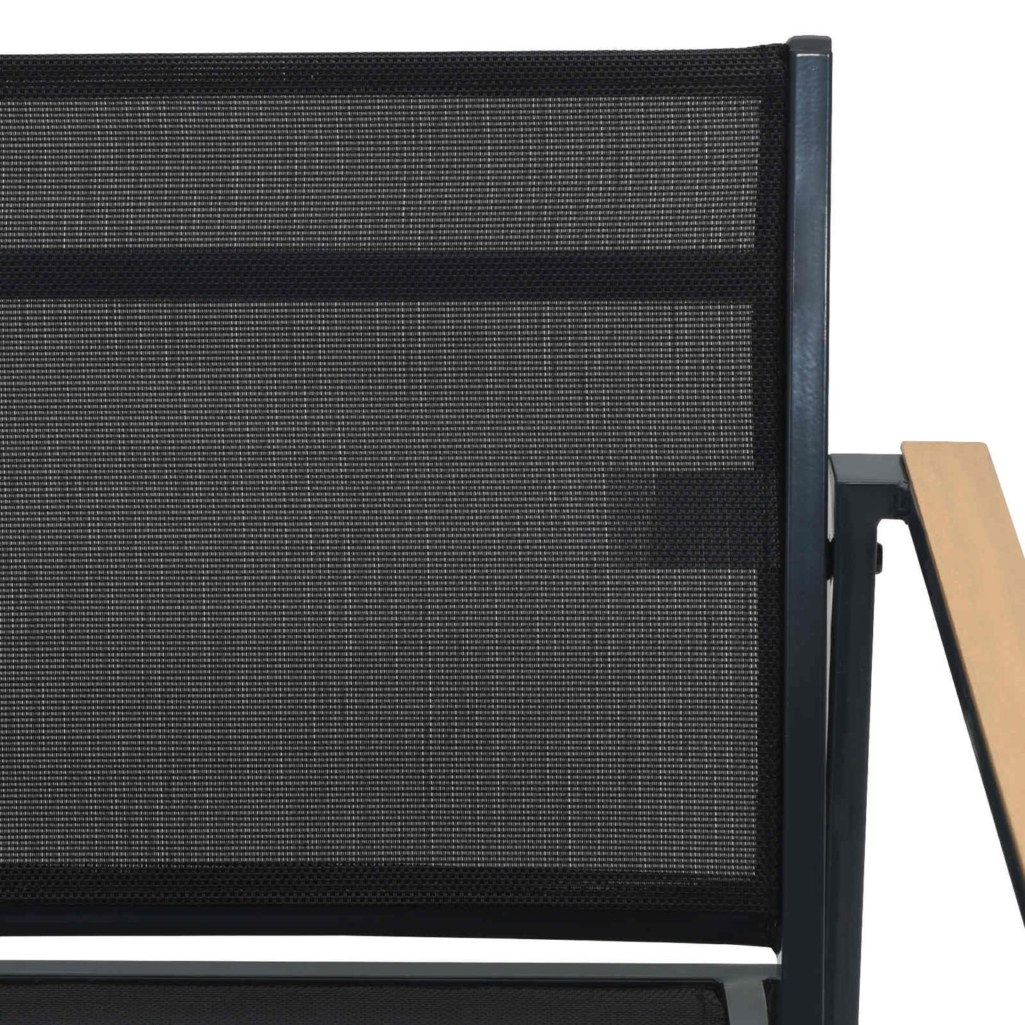 Hagestoler 2 pcs Svart og Anthracite 53,5 x 59 x 77 cm