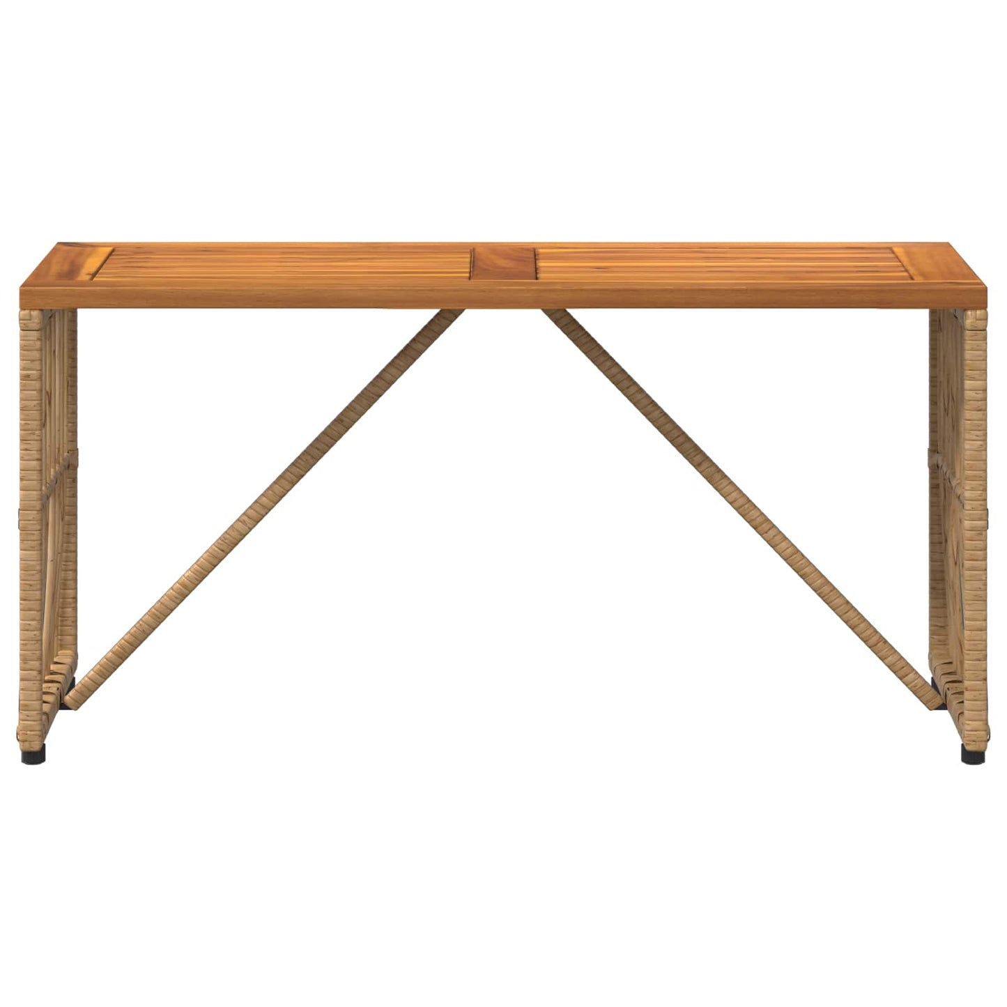 Utebord Naturlig 80 x 40 x 40 cm Stål og Poly Rattan