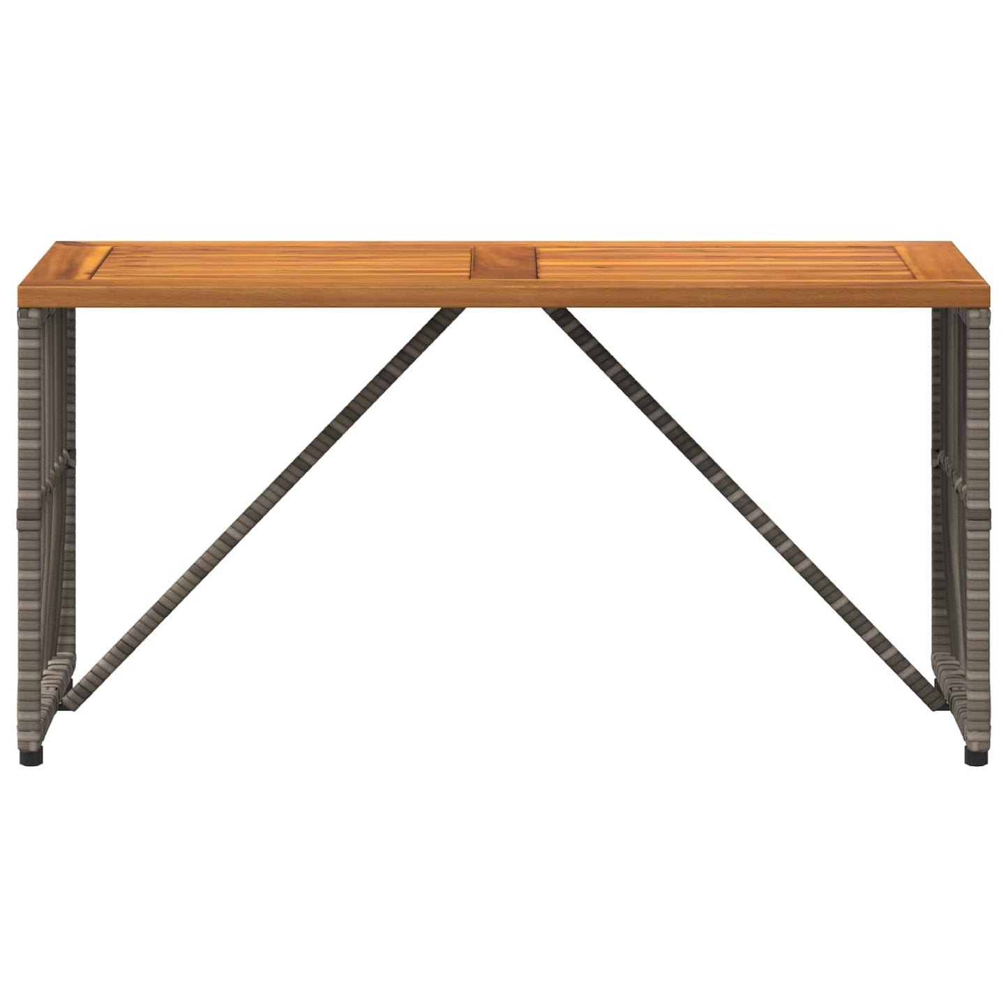 Utebord Grå 80 x 40 x 40 cm Stål og Poly Rattan