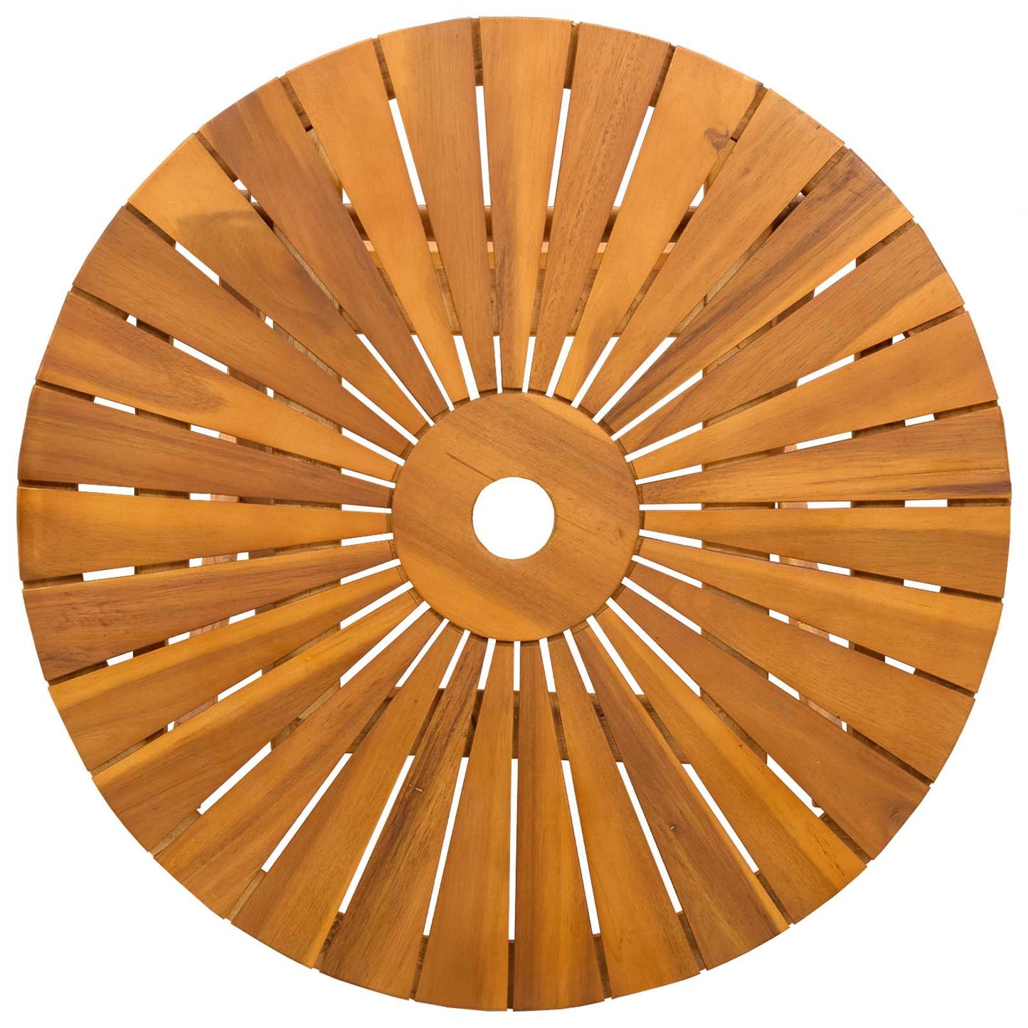 Sammenleggbart hagebord Naturlig Ø60 x 75 cm Solid akasietre