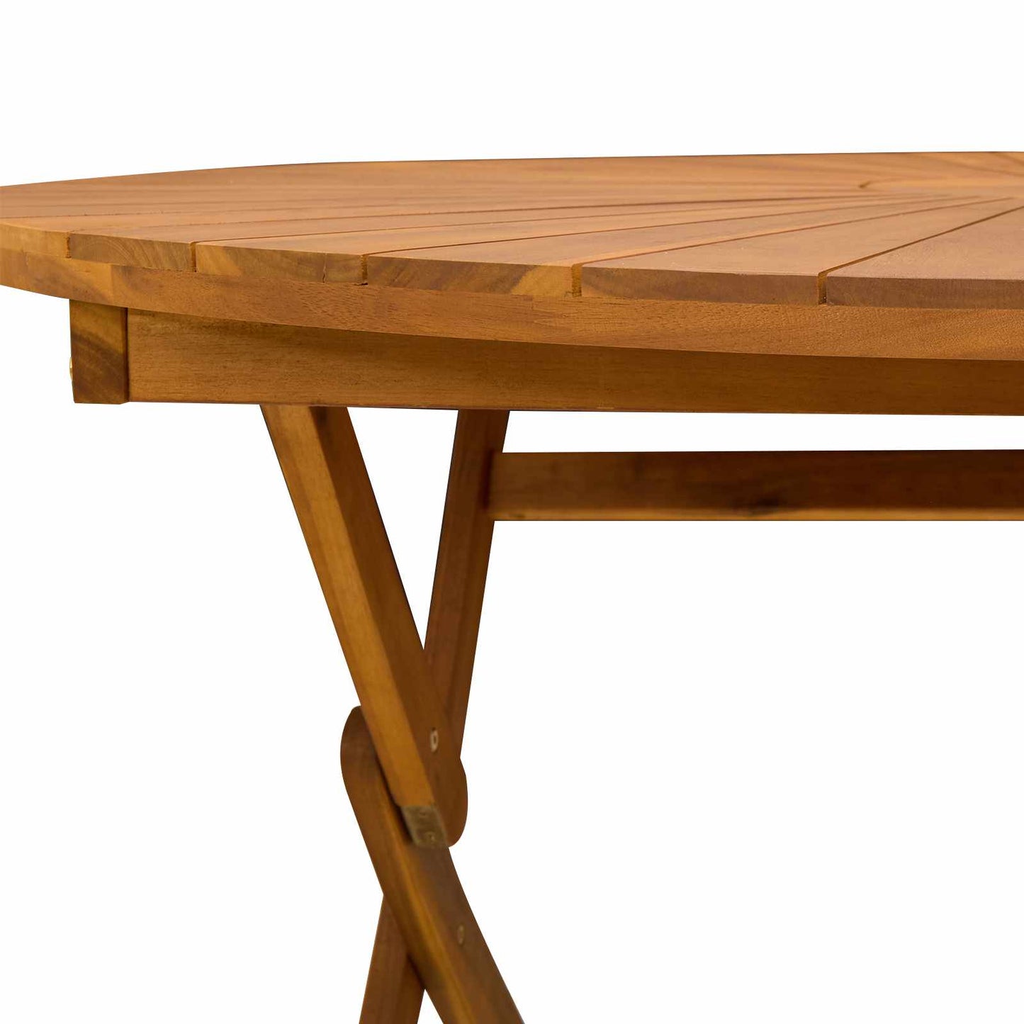 Sammenleggbart hagebord Naturlig Ø110 x 75 cm Solid akasietre