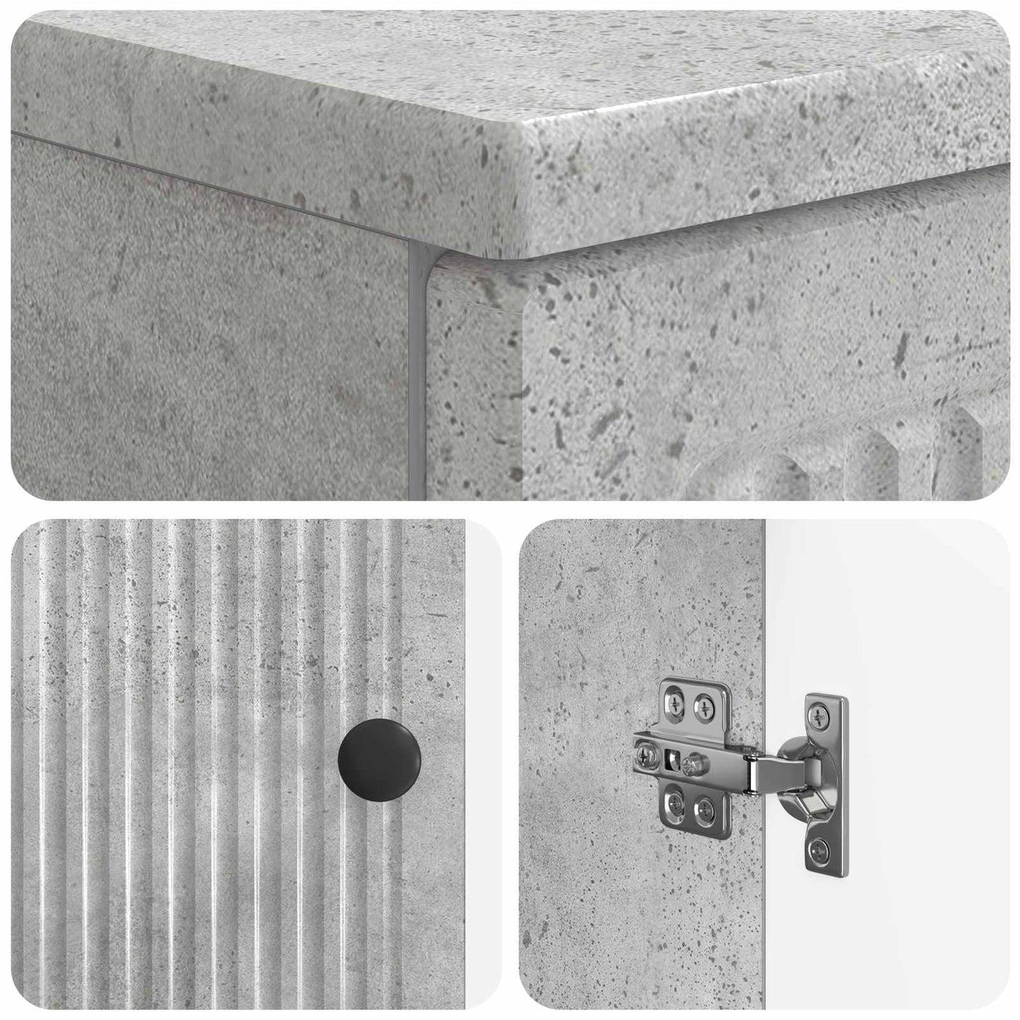 Baderomsvaskeskap EDE Betonggrå 59,5 x 31,5 x 59 cm