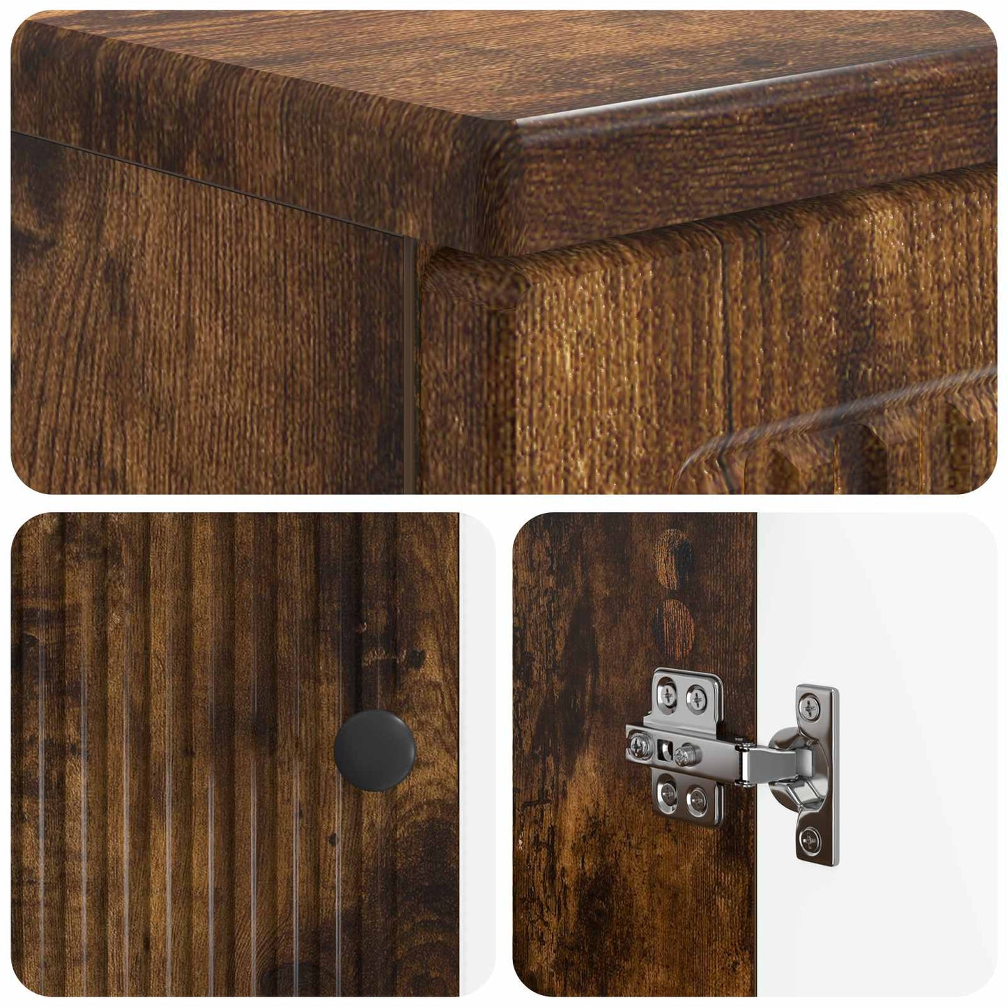 Baderomsvaskeskap EDE Røkt Eik 59,5 x 31,5 x 59 cm