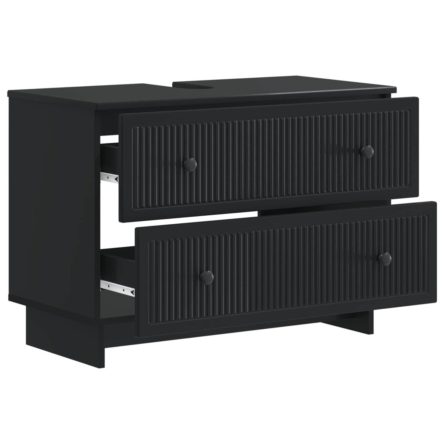 Baderomsvaskeskap EDE Svart 82 x 41 x 59 cm Konstruert tre