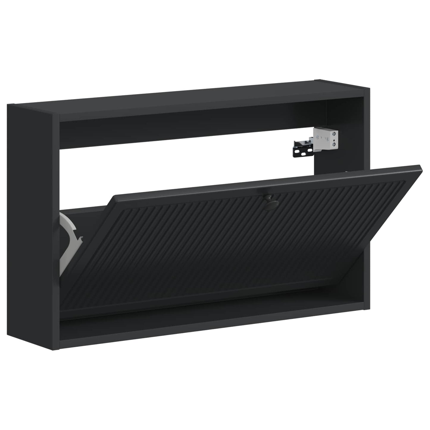 Vegghengt skoskap EDE 71 x 17 x 43 cm Konstruert tre Svart