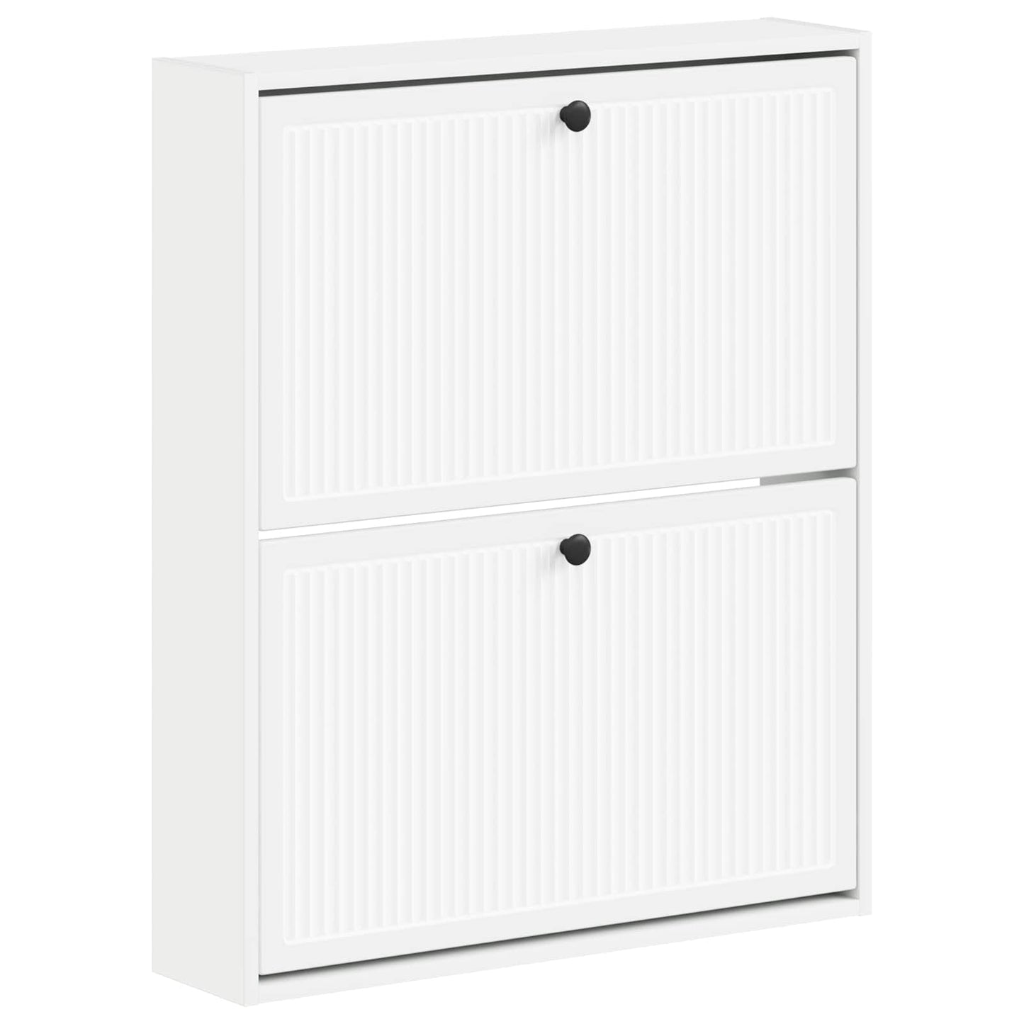 Vegghengt skoskap EDE 71 x 17 x 86 cm Konstruert tre Hvit