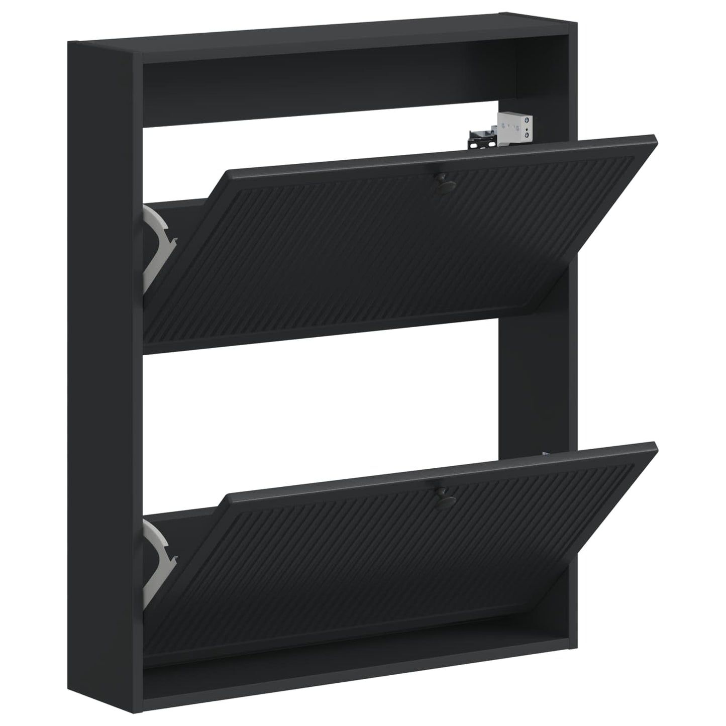 Vegghengt skoskap EDE 71 x 17 x 86 cm Konstruert tre Svart