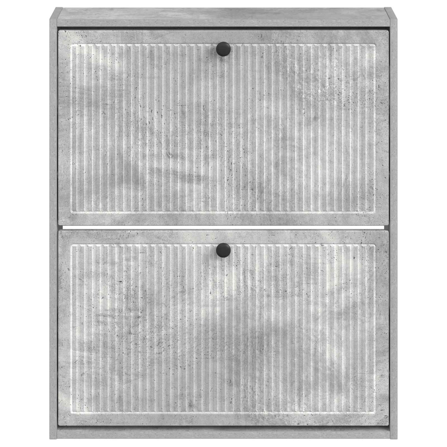Vegghengt skoskap EDE 71 x 17 x 86 cm Konstruert tre Betonggrå