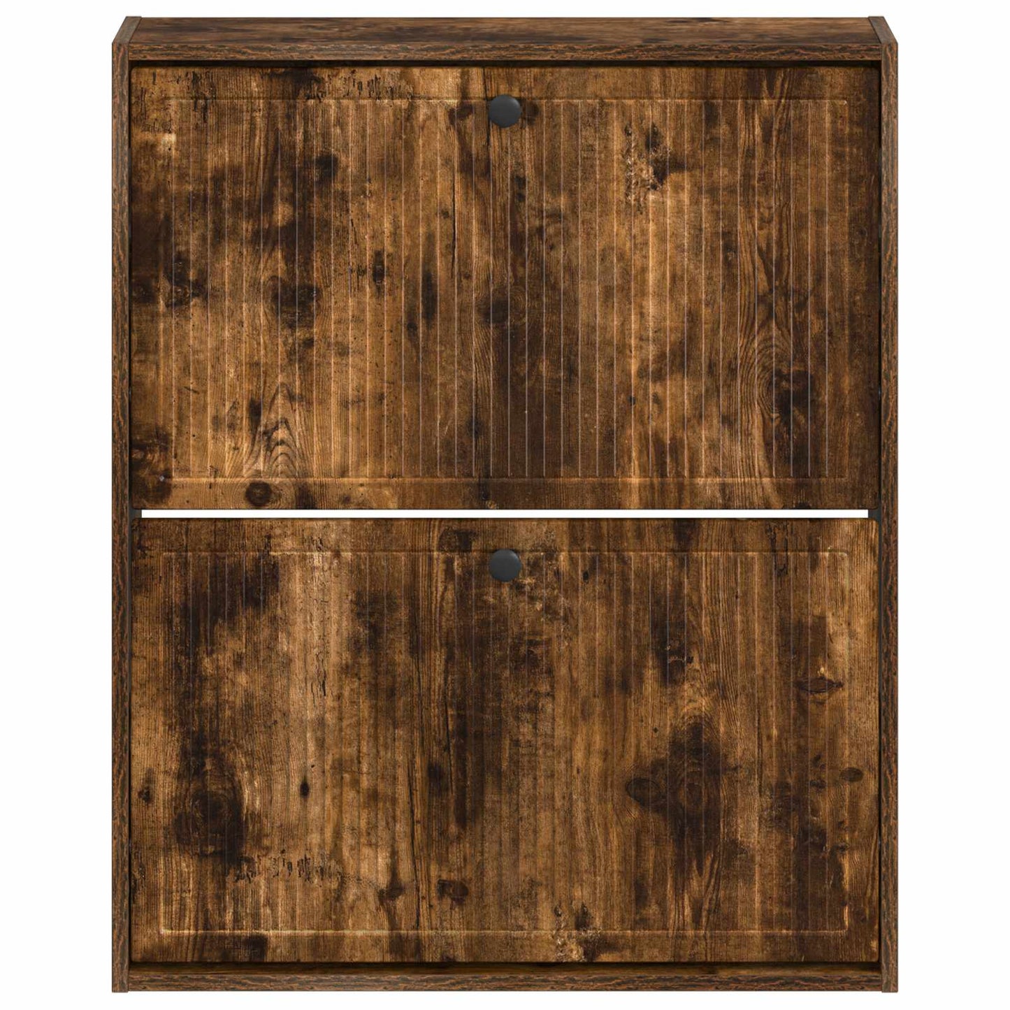 Vegghengt skoskap EDE 71 x 17 x 86 cm Konstruert tre Røkt Eik