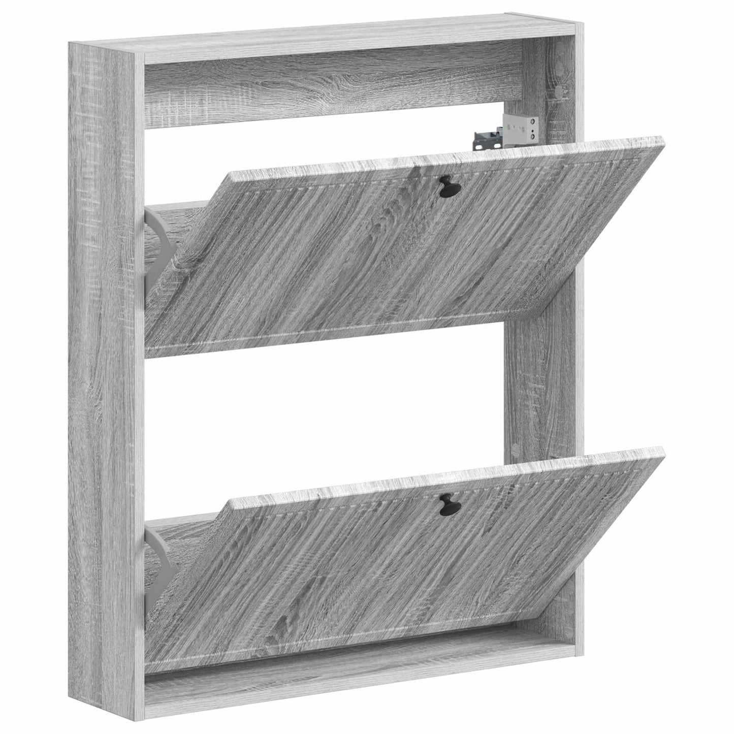 Vegghengt skoskap EDE 71 x 17 x 86 cm Konstruert tre Grå Sonoma