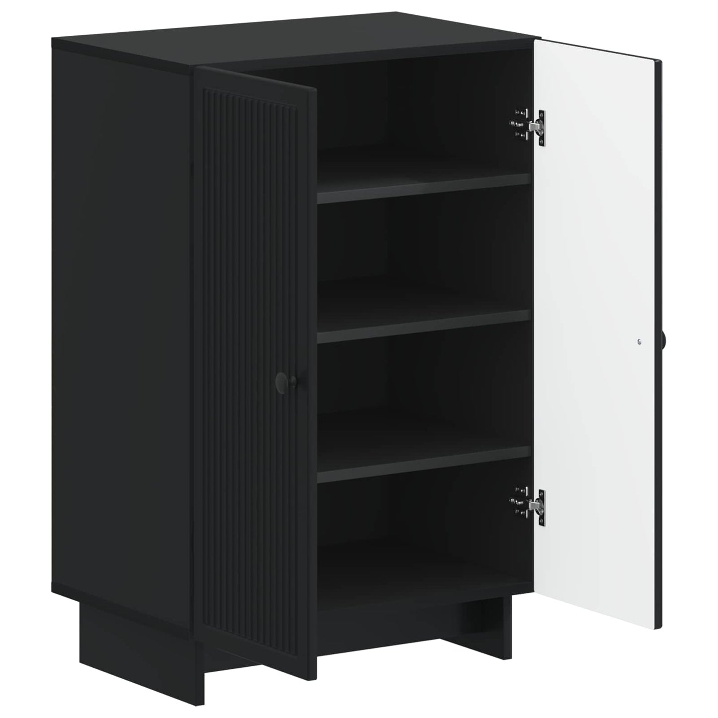 Sko Skap EDE 59,5 x 39,5 x 90 cm Konstruert tre Svart