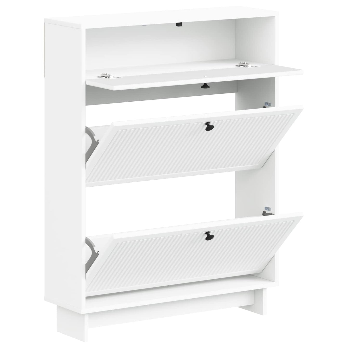 Sko Skap EDE 78 x 24 x 103 cm Konstruert tre Hvit