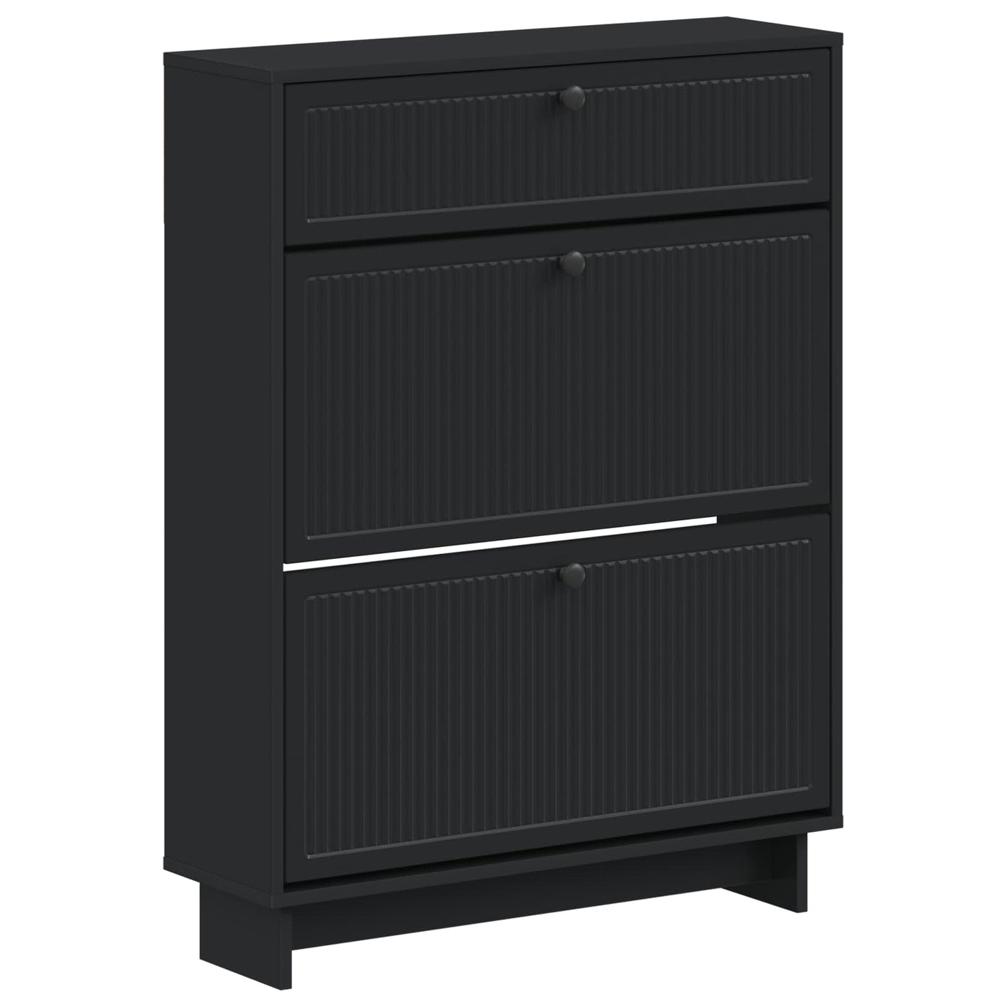 Sko Skap EDE 78 x 24 x 103 cm Konstruert tre Svart