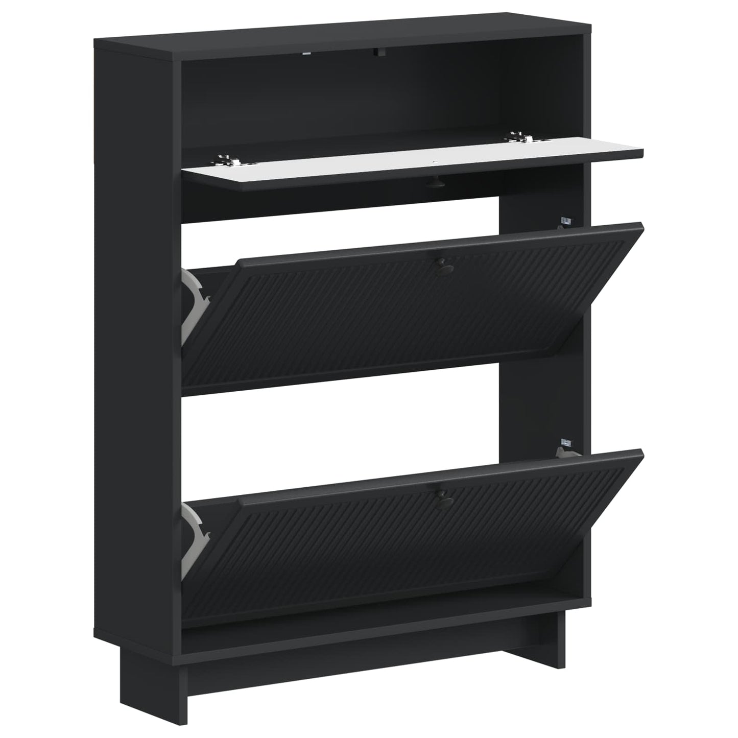 Sko Skap EDE 78 x 24 x 103 cm Konstruert tre Svart