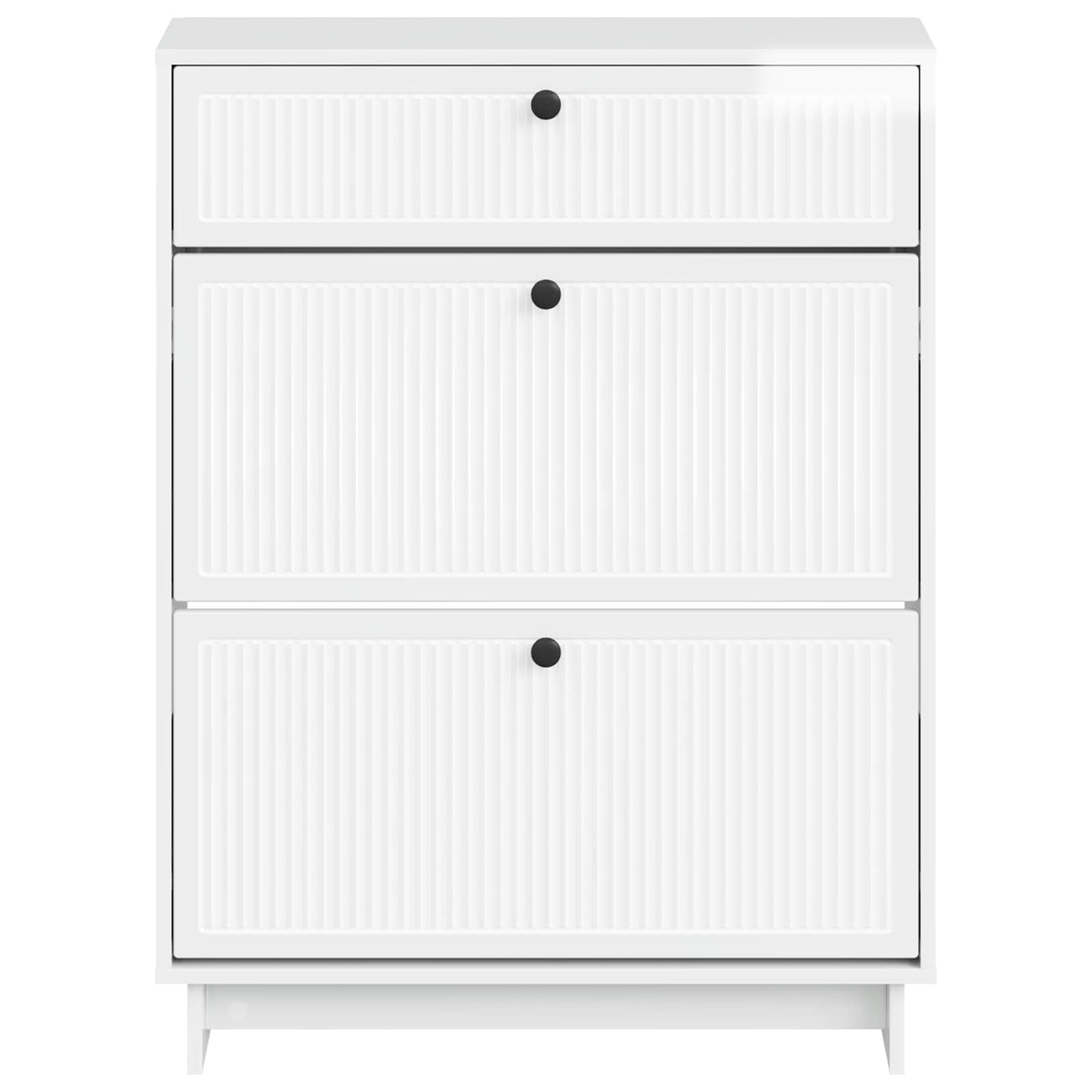 Sko Skap EDE 78 x 24 x 103 cm Konstruert tre Høgglans hvit