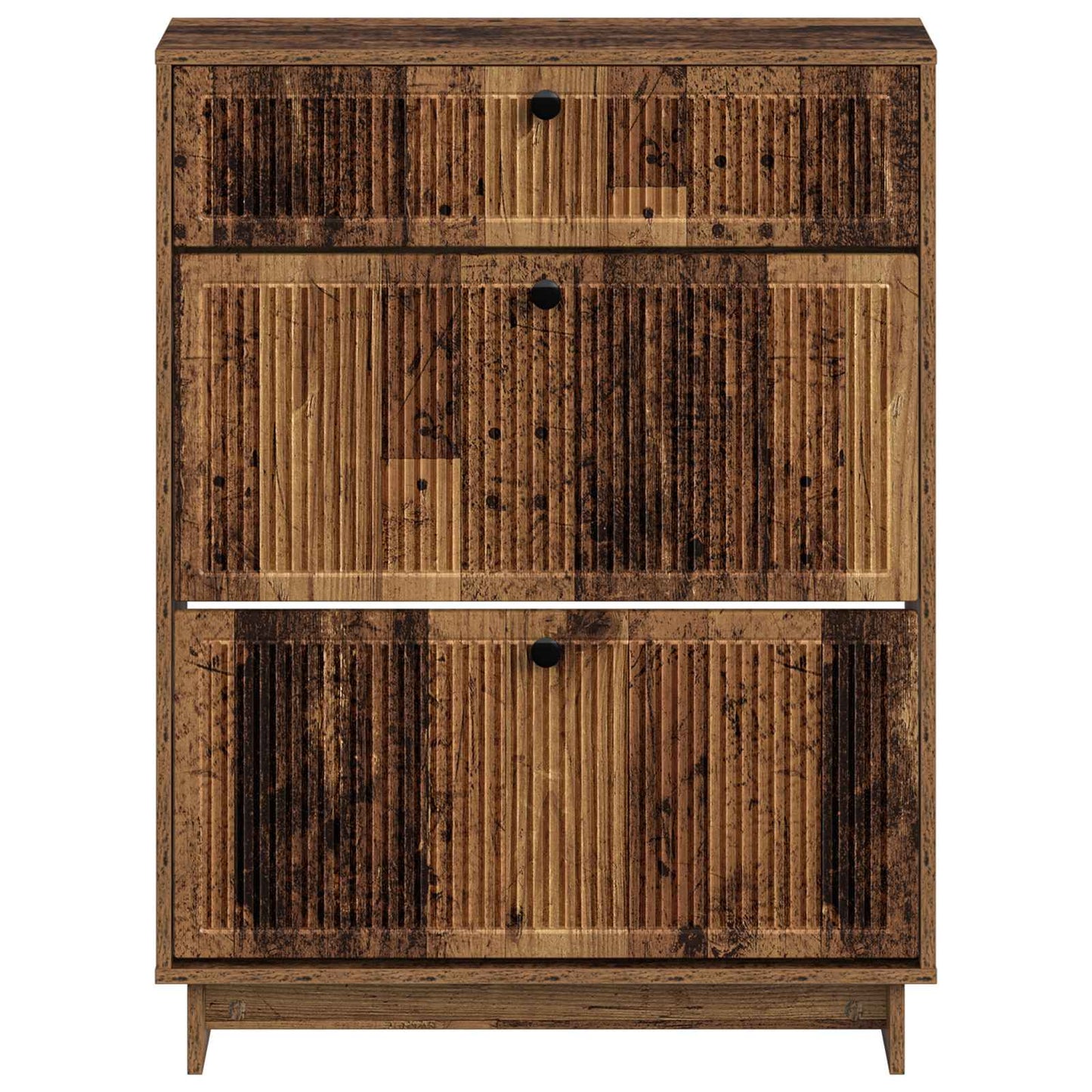 Sko Skap EDE 78 x 24 x 103 cm Konstruert tre Gammelt tre