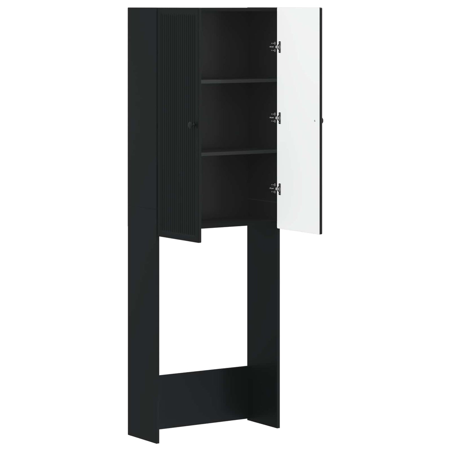 Toalett skap EDE Svart 66 x 25,5 x 190 cm Konstruert tre