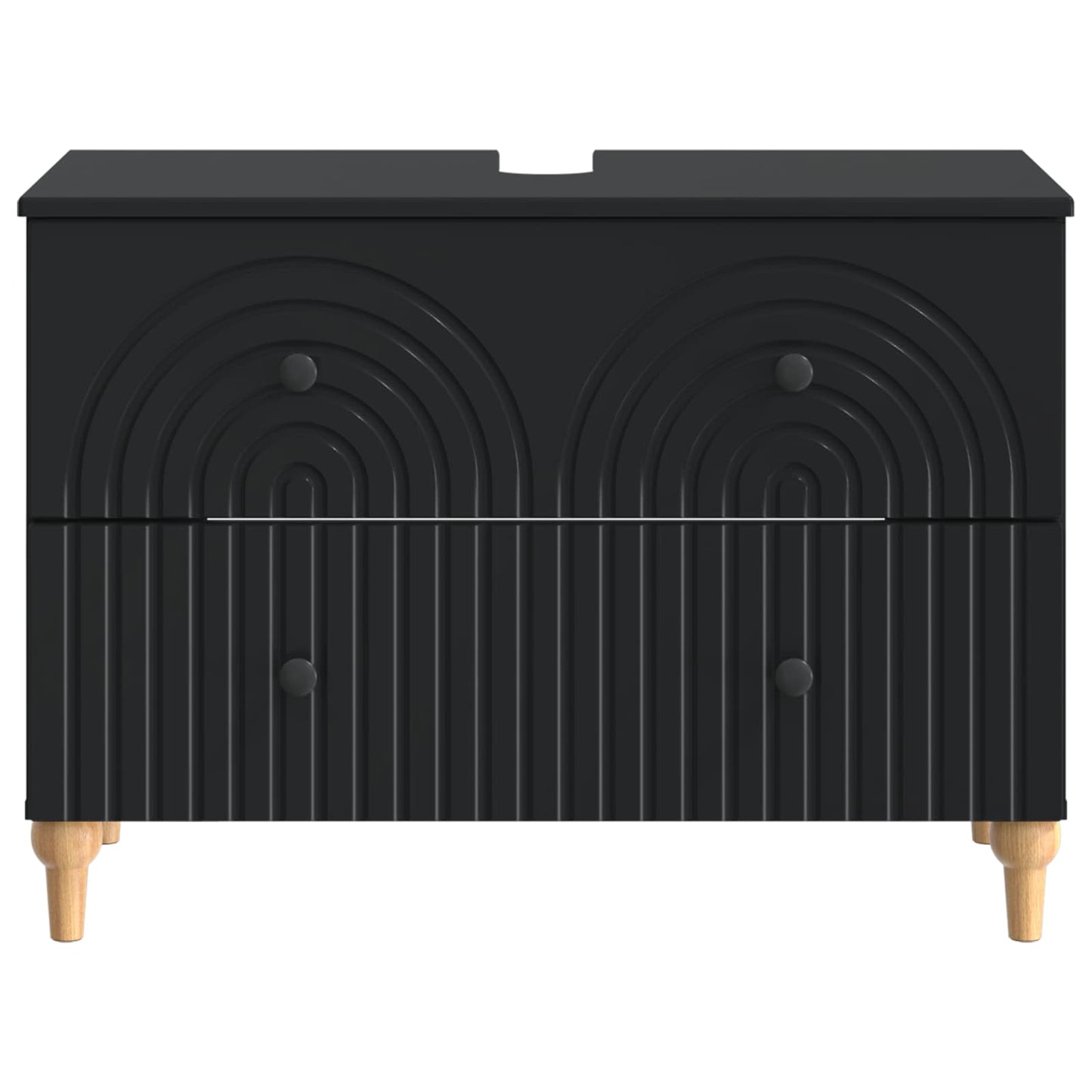 Baderomsvaskeskap ALKMAAR Svart 82 x 41 x 59 cm Konstruert tre