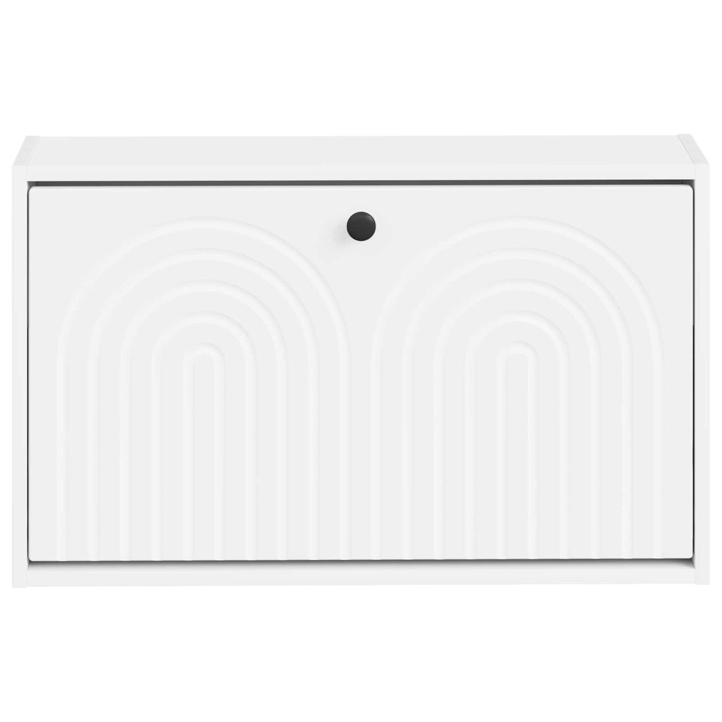 Vegghengt skoskap ALKMAAR 71 x 17 x 43 cm Konstruert tre Hvit