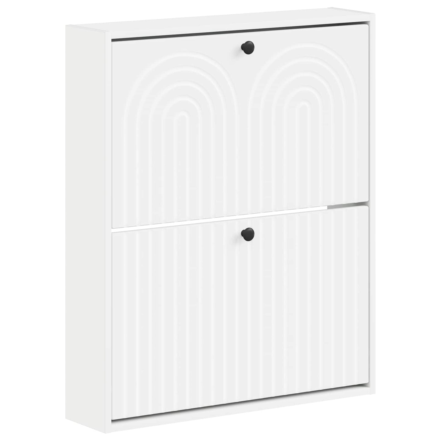 Vegghengt skoskap ALKMAAR 71 x 17 x 86 cm Konstruert tre Hvit