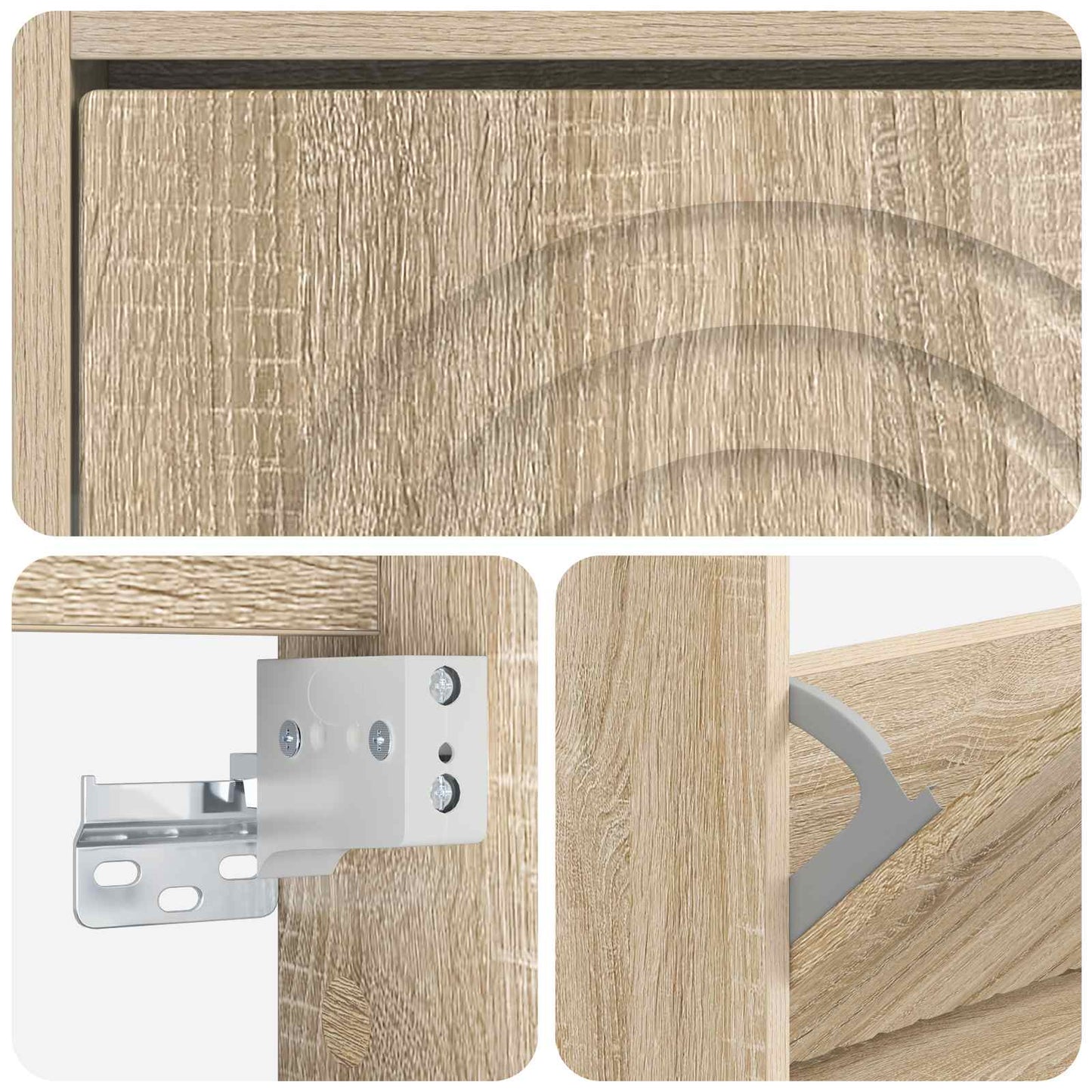 Vegghengt skoskap ALKMAAR 71 x 17 x 86 cm Konstruert tre
