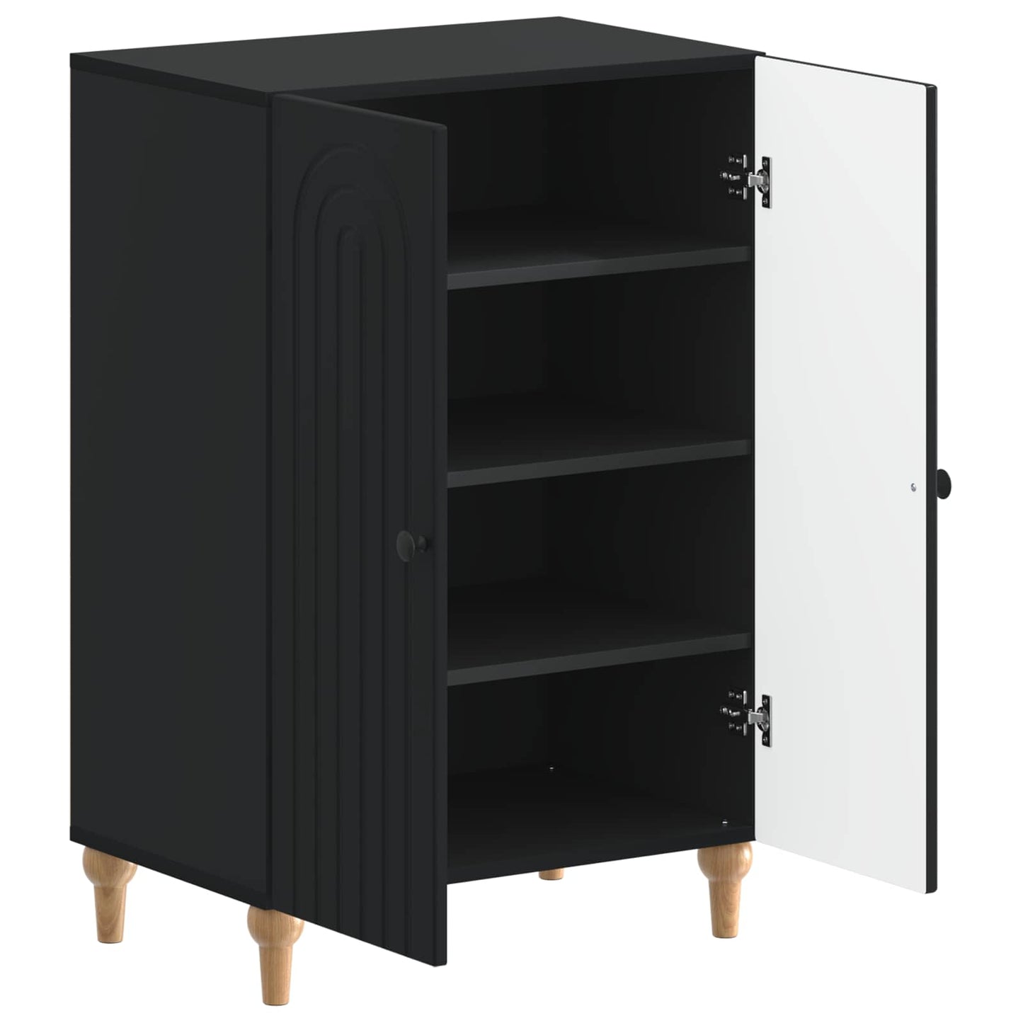 Sko Skap ALKMAAR 59,5 x 39,5 x 90 cm Konstruert tre Svart