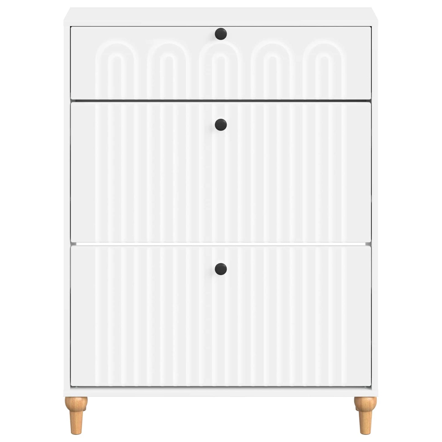 Sko Skap ALKMAAR 78 x 24 x 103 cm Konstruert tre Hvit