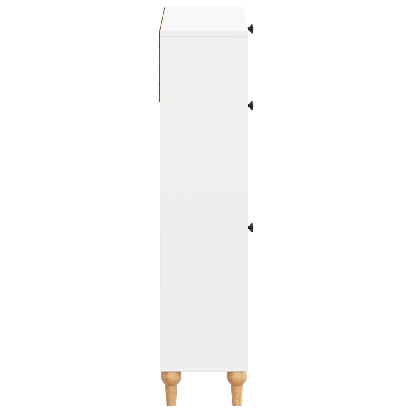 Sko Skap ALKMAAR 78 x 24 x 103 cm Konstruert tre Hvit