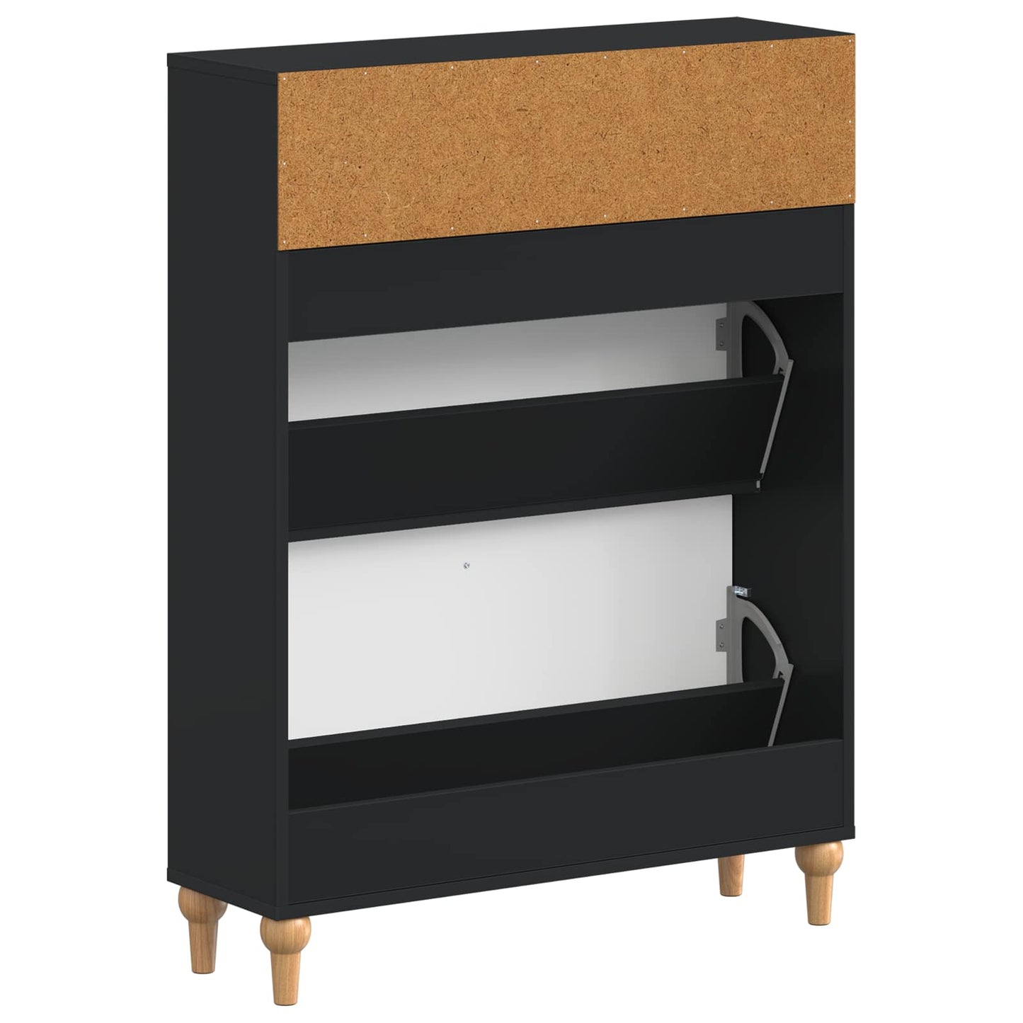 Sko Skap ALKMAAR 78 x 24 x 103 cm Konstruert tre Svart